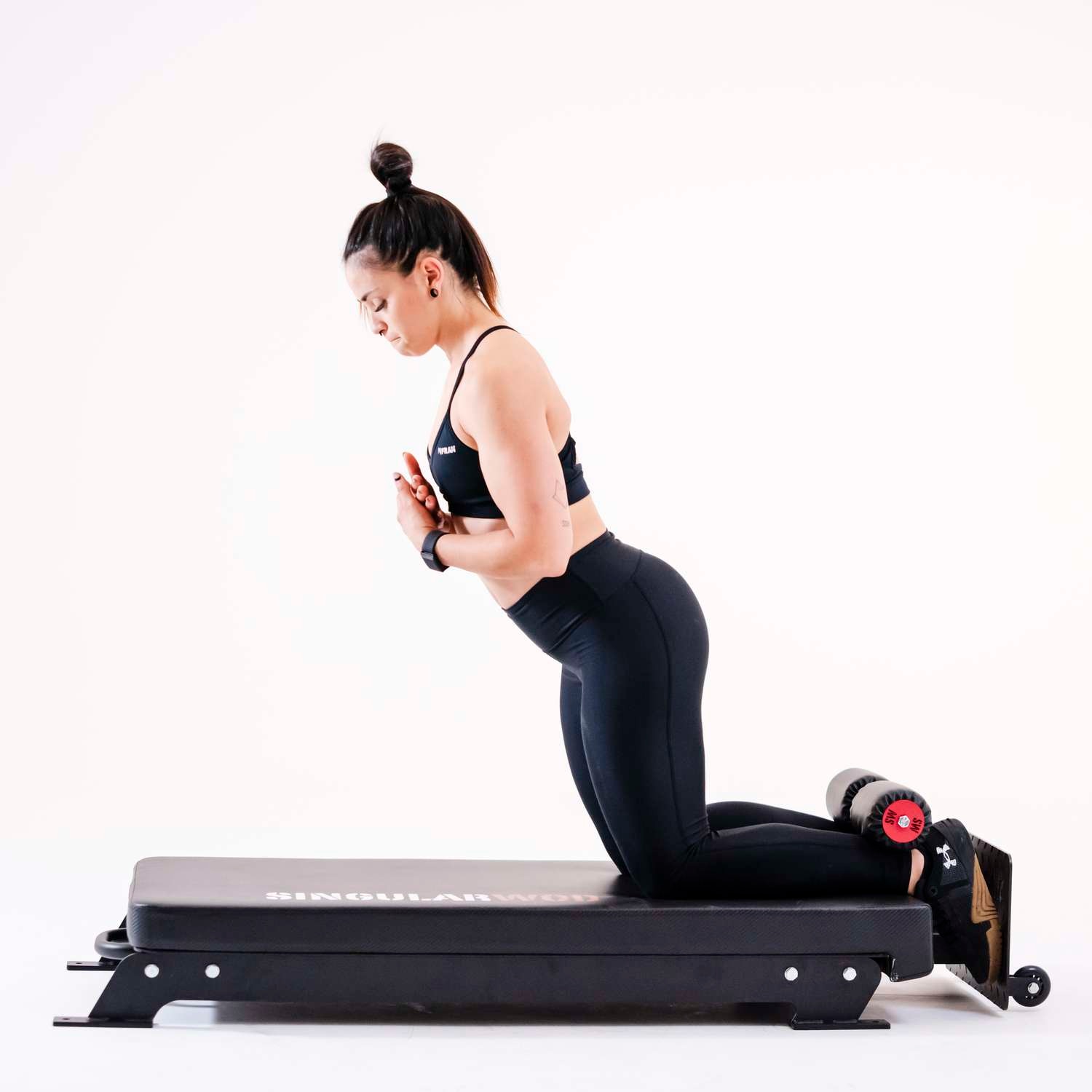 Plataforma de entrenamiento para glúteos y femorales Floor Glute Ham Singularwod Negro Negro-3