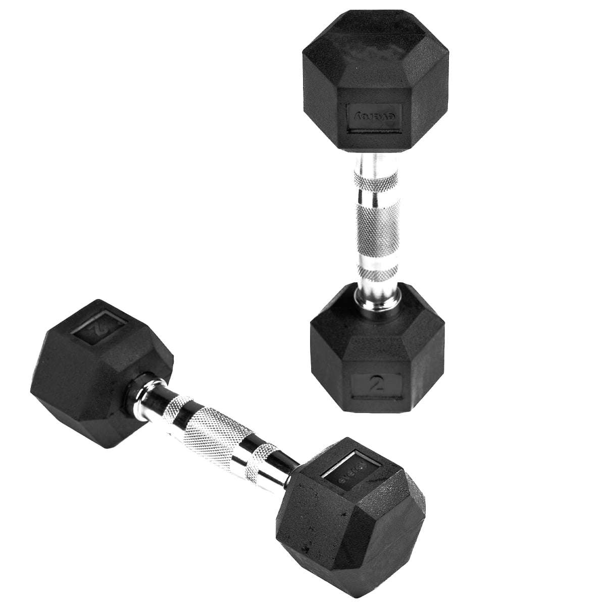 Imagen 0 de Juego de mancuernas para casa Hexagonales 2 Kg (Par) Evergy Negro