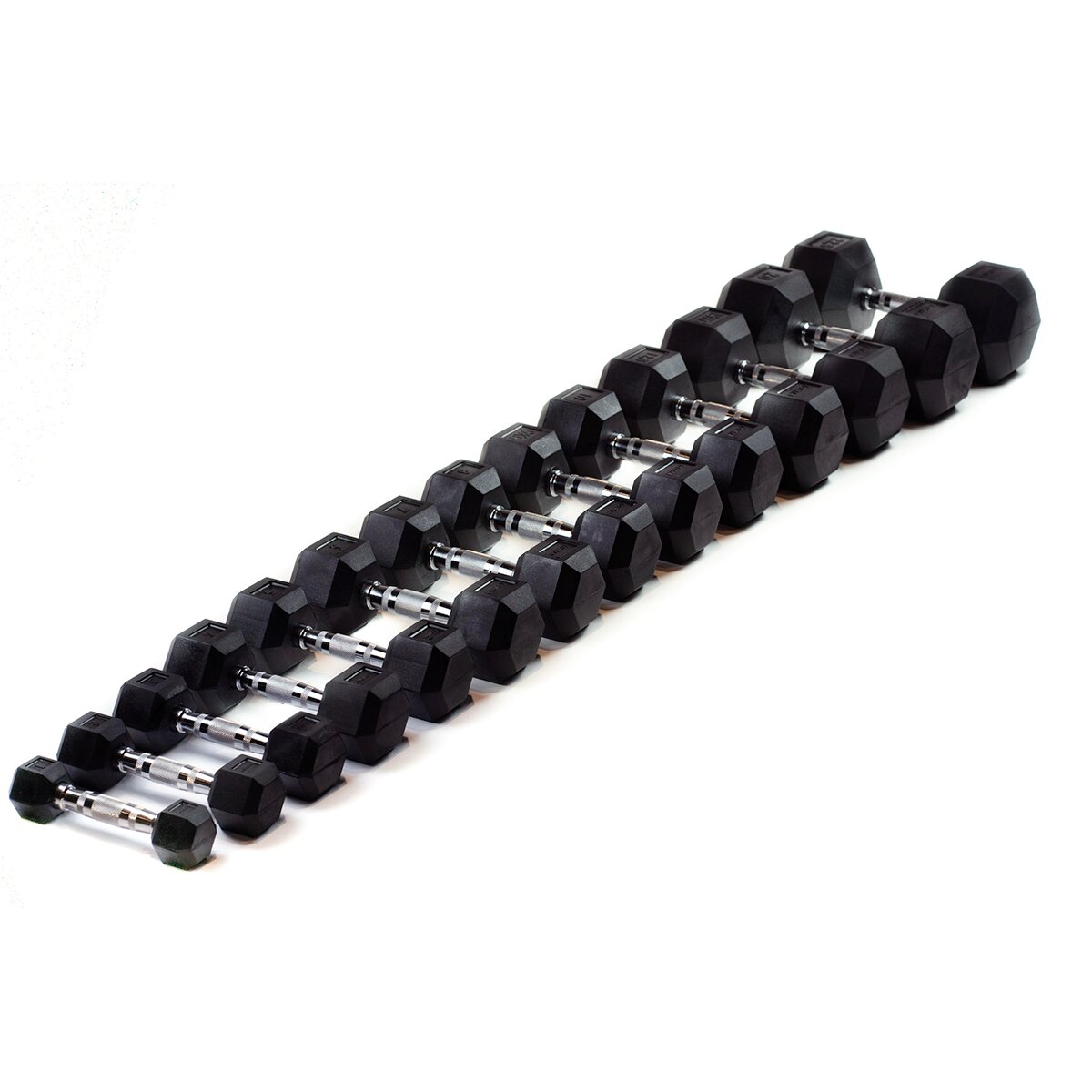 Juego de mancuernas para casa Hexagonales 2 Kg (Par) Evergy - Negro Negro-2