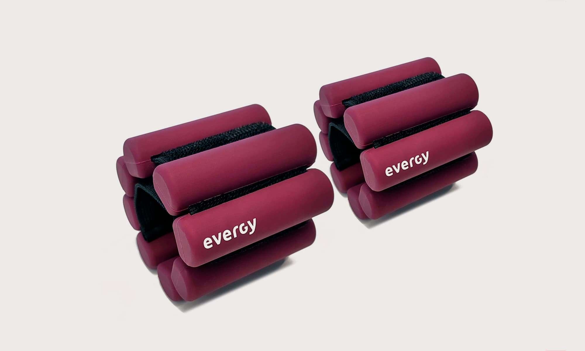 Par de tobilleras / muñequeras lastradas EVERWEIGHT 0,5 KG Evergy en rojo