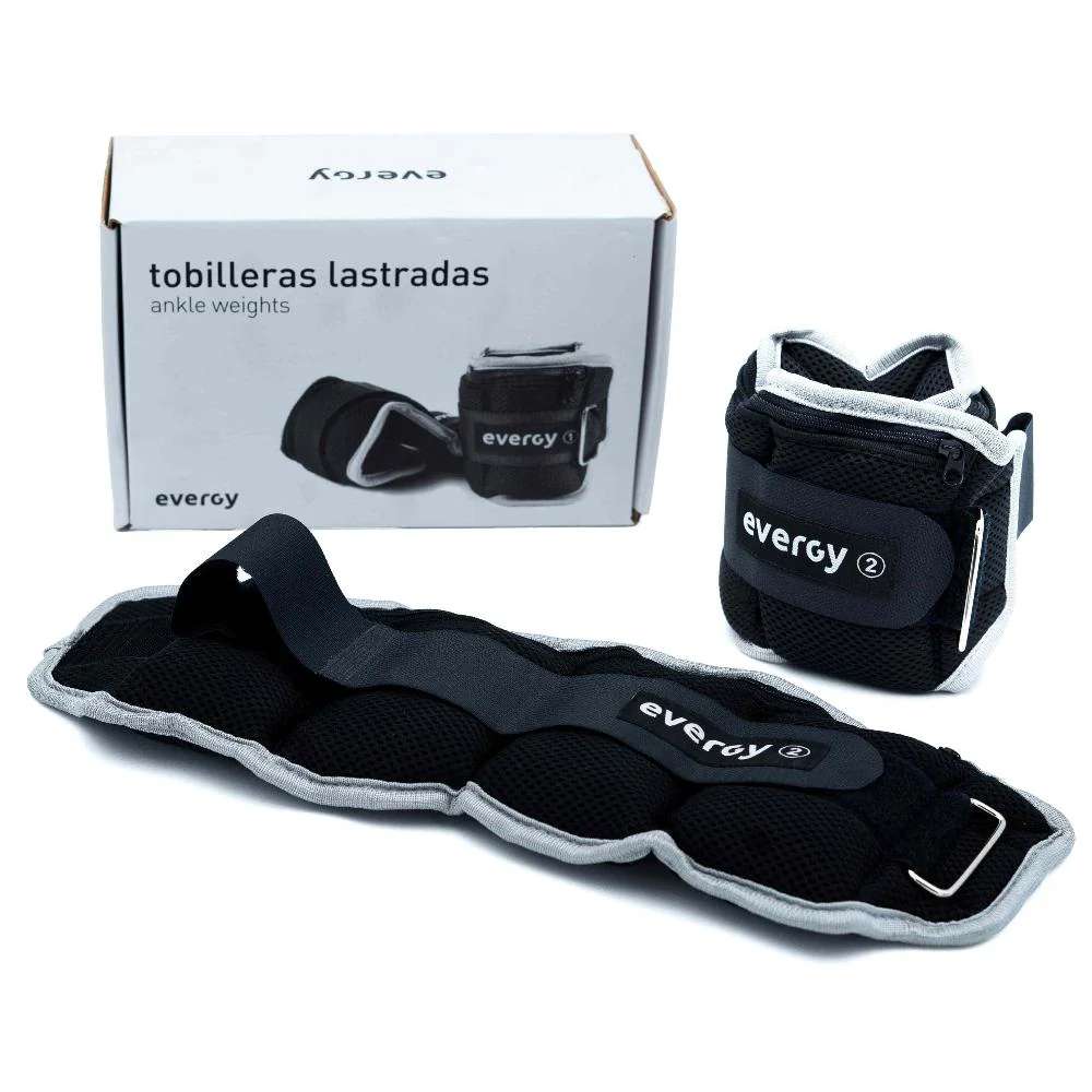 tobilleras lastradas 2 kg (par) evergy - Negro Negro-3