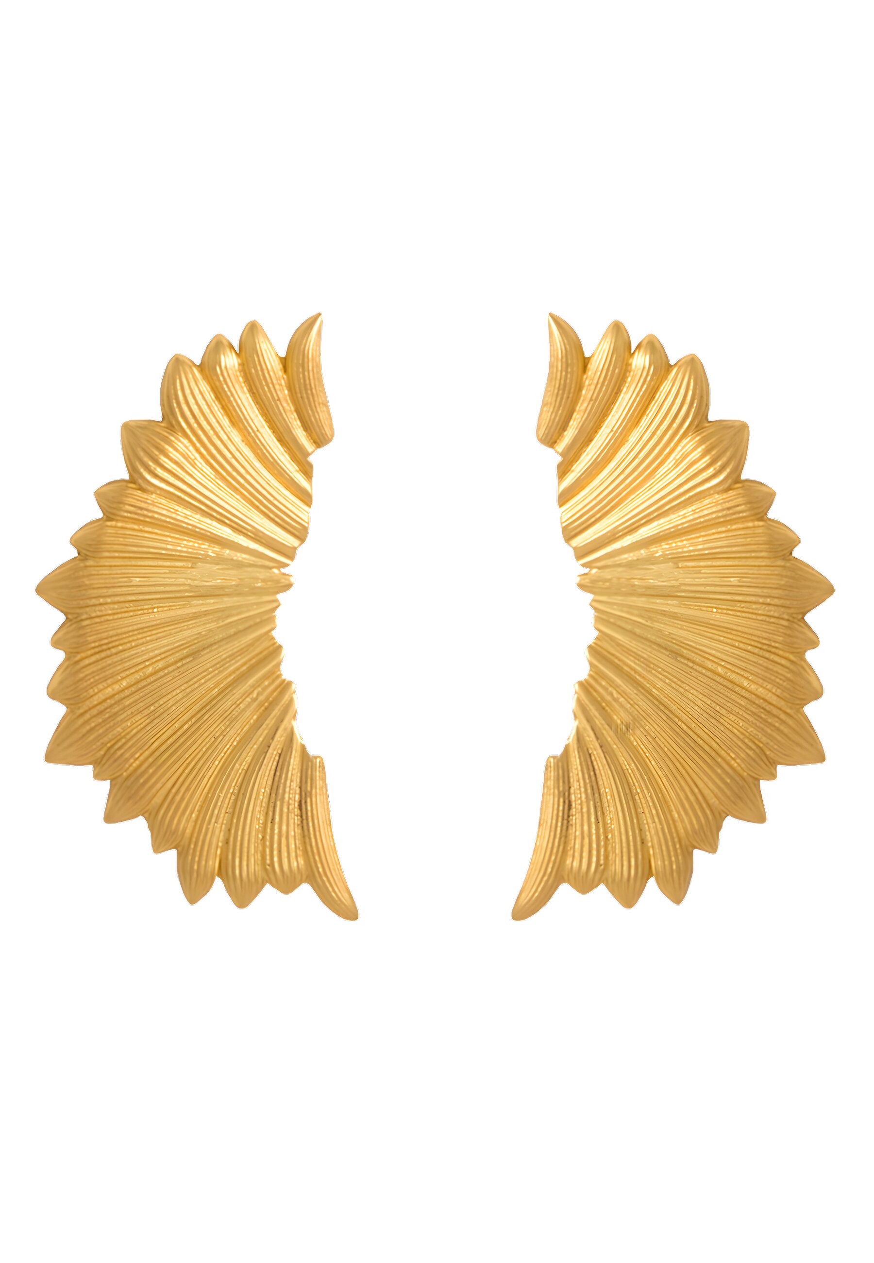 Imagen 0 de Pendientes bañados en oro trepadores forma de alas wings Dorado