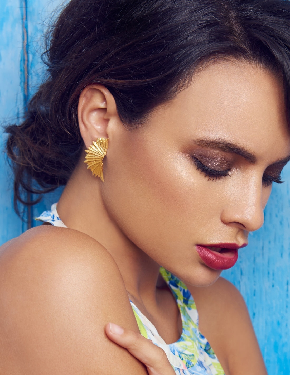 Pendientes bañados en oro trepadores forma de alas wings - Lavani Jewels - Dorado Dorado-4