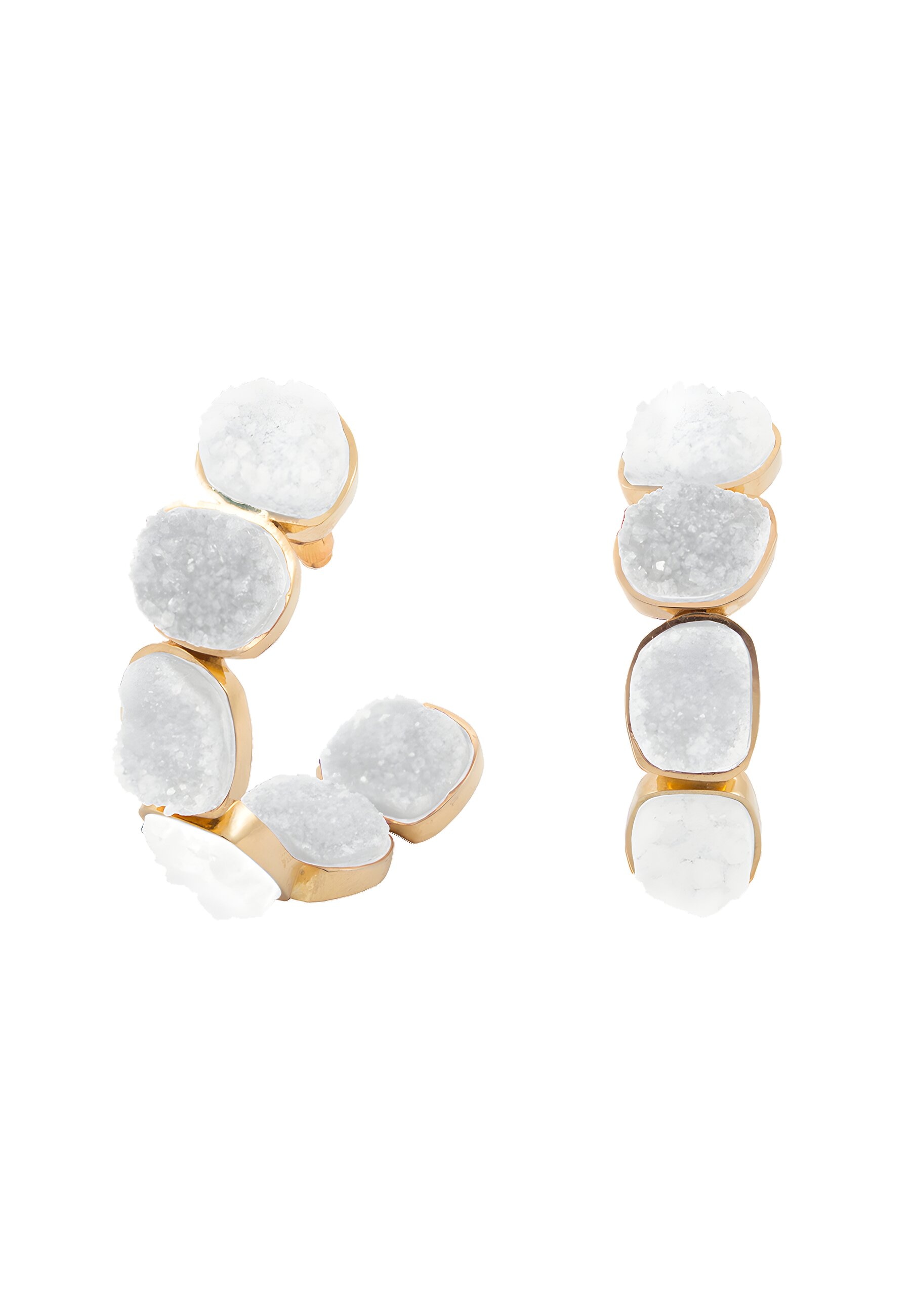 Imagen 0 de Anillo bañado en oro con piedras diseño radiante rainbow Blanco