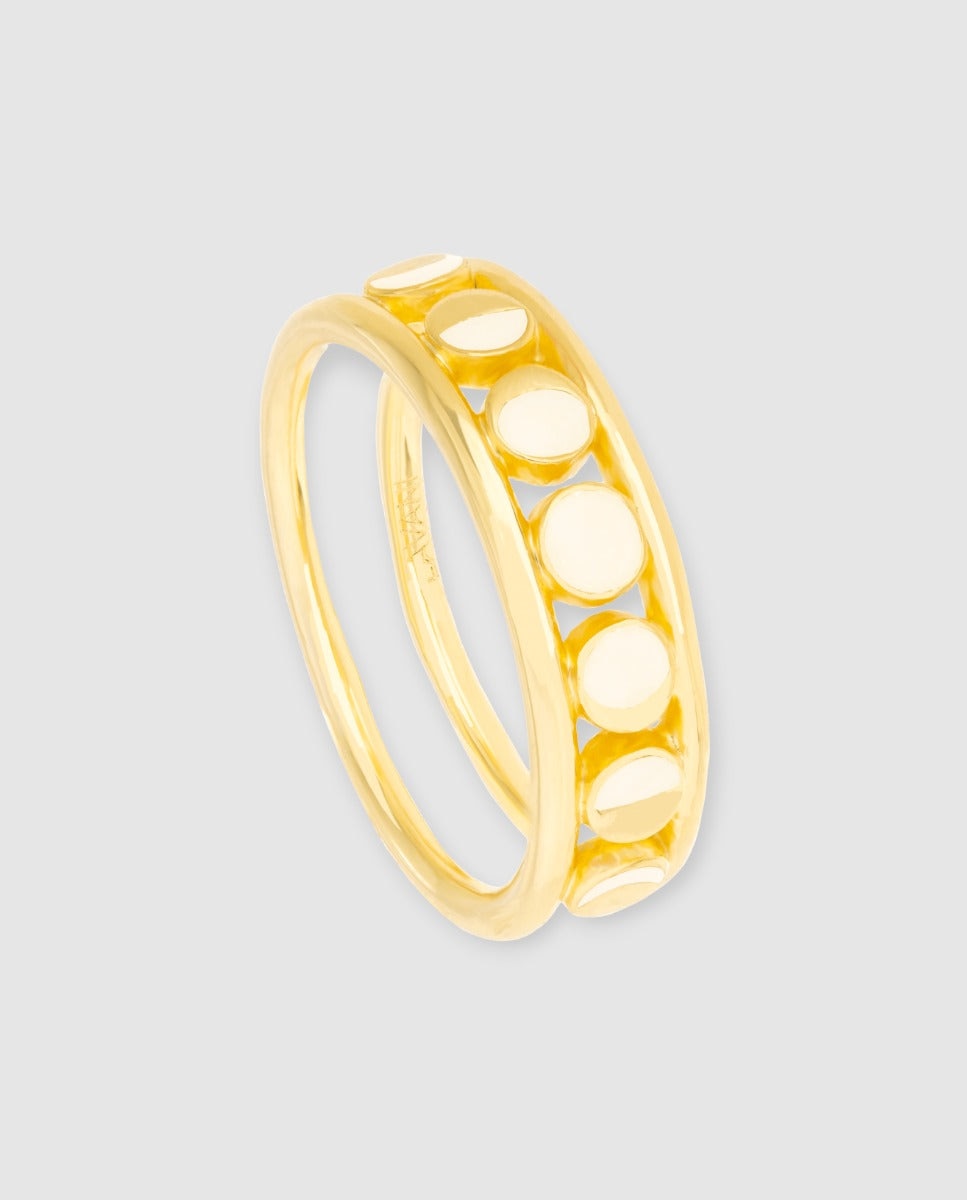 Anillo Tarot Moon Circulation dorado con lunas Oro Lavani Jewels Oro-1