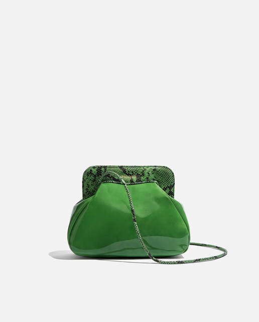 Imagen 0 de Bandolera de mujer de piel en color verde