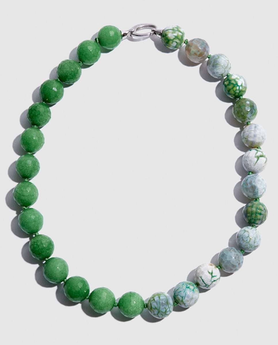 Collar Esme en piedras naturales verdes Verde-1