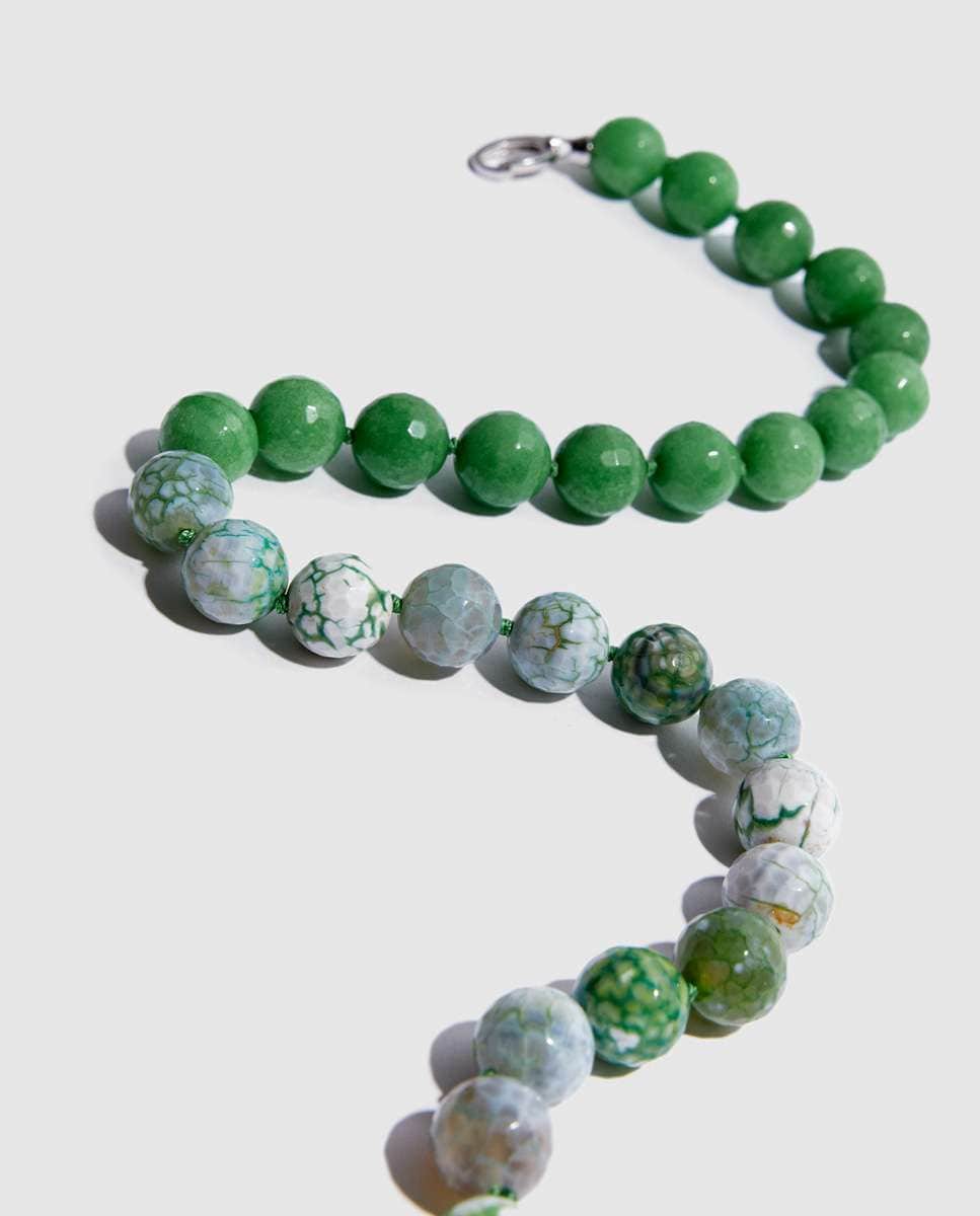 Collar Esme en piedras naturales verdes Verde-3