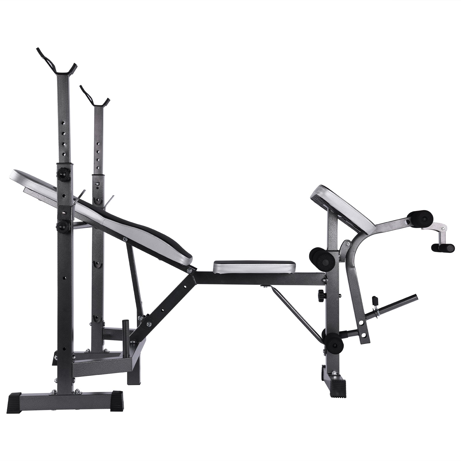 Banco de musculación reclinable con Rack para pesas Fitness Tech - Negro Negro-4