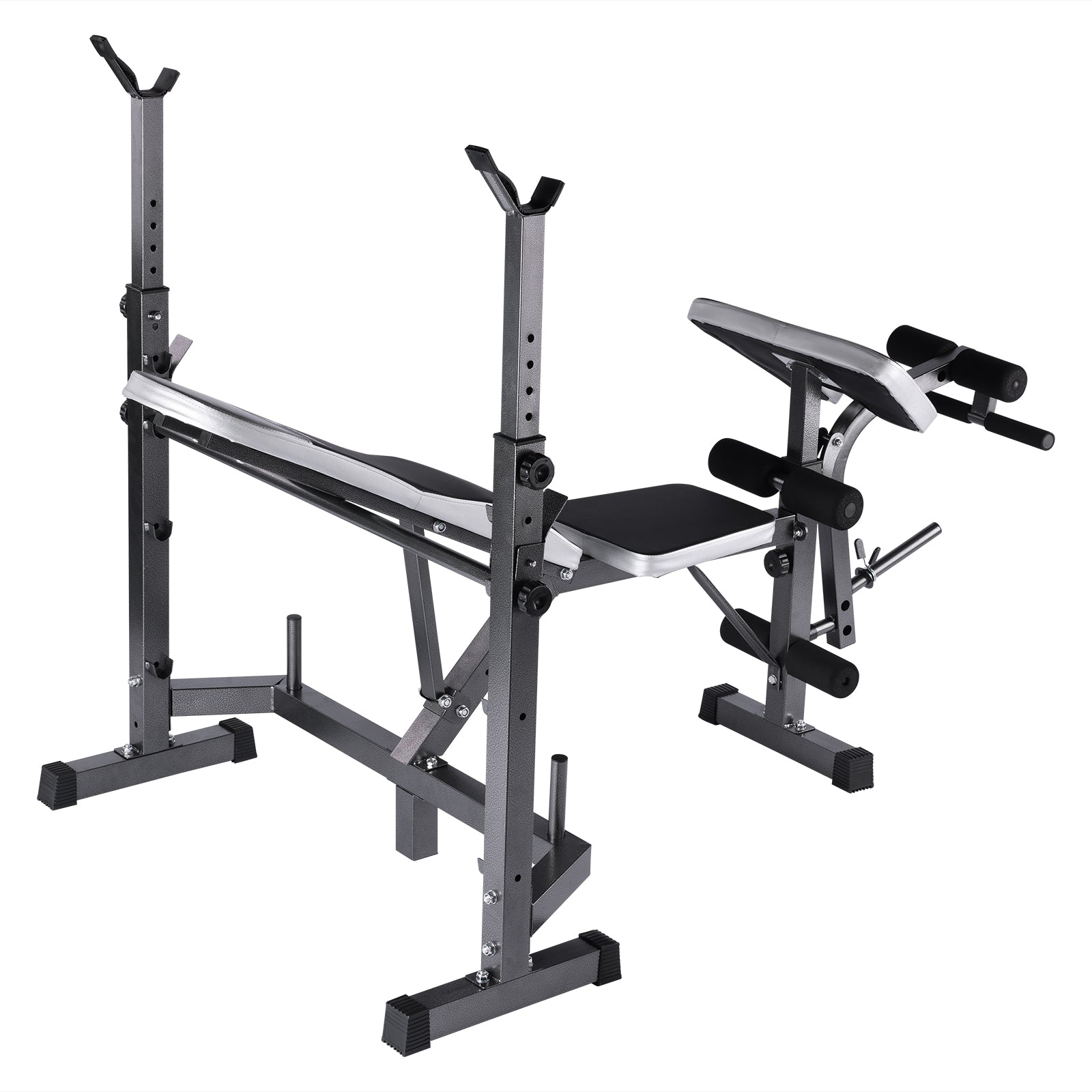 Banco de musculación reclinable con Rack para pesas Fitness Tech - Negro Negro-5