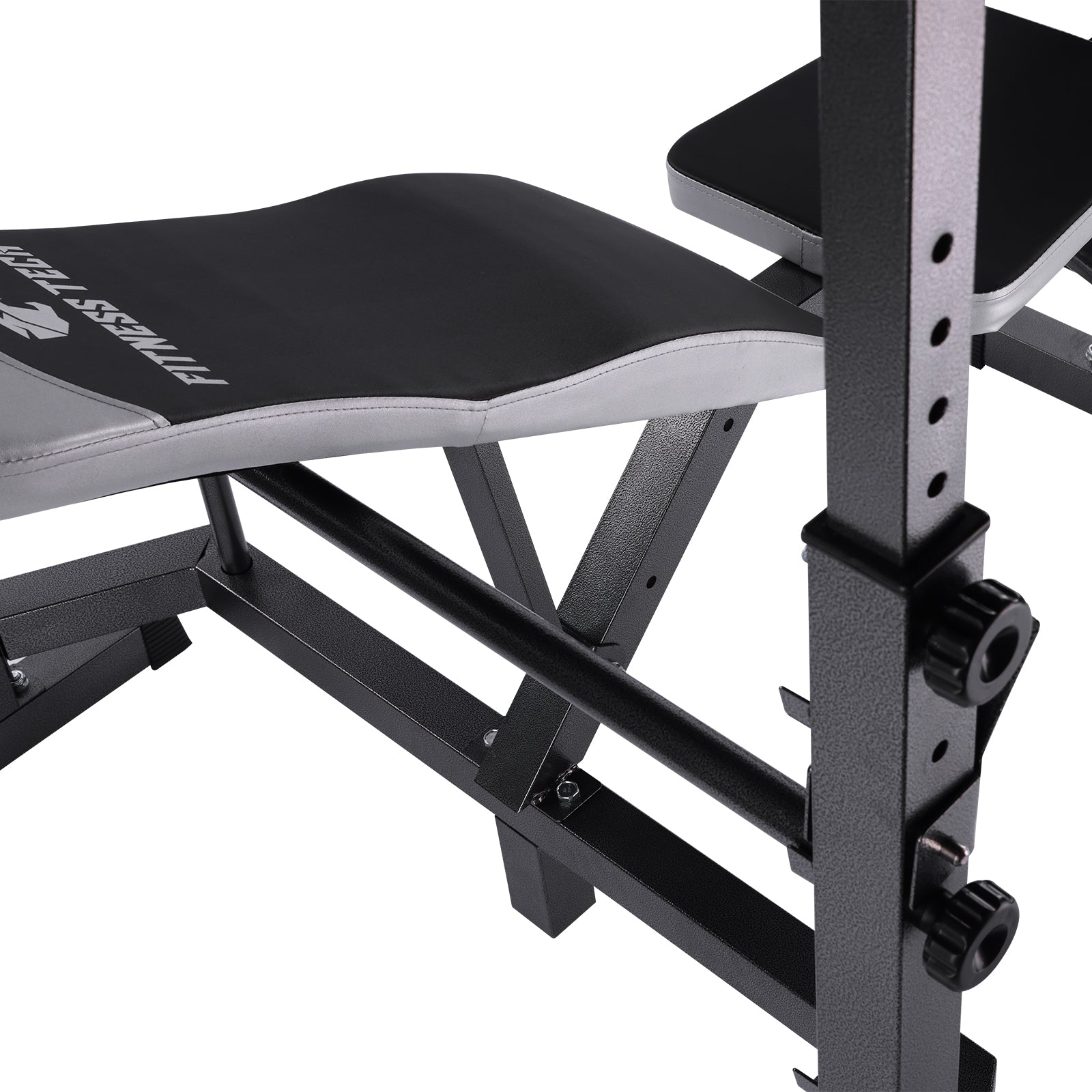 Banco de musculación reclinable con Rack para pesas Fitness Tech - Negro Negro-9