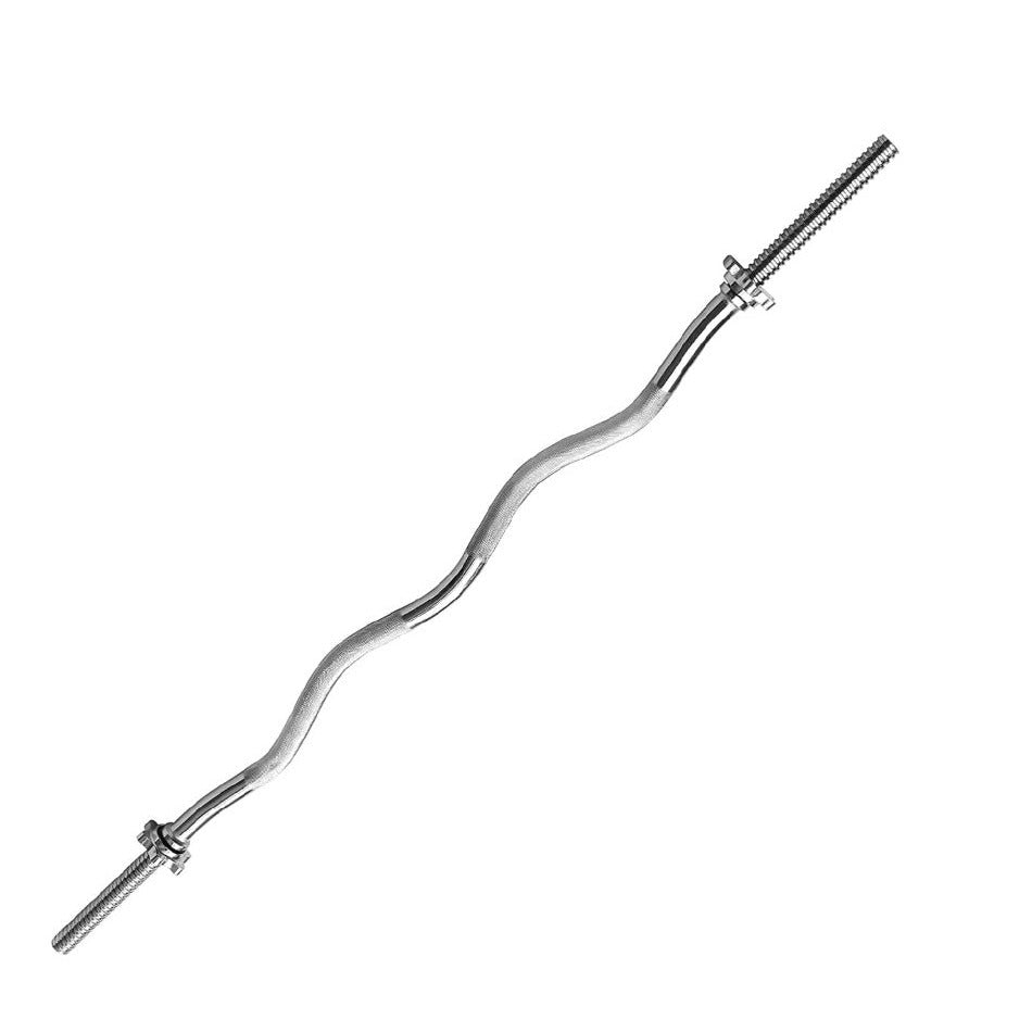 Imagen 0 de Barra olímpica Curl + 2 Seguros Fitness Tech Plata