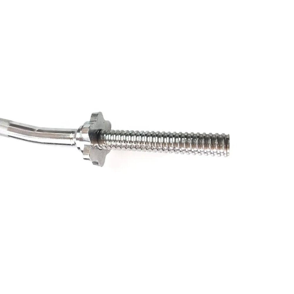 Barra olímpica Curl + 2 Seguros Fitness Tech - Plata Plata-6