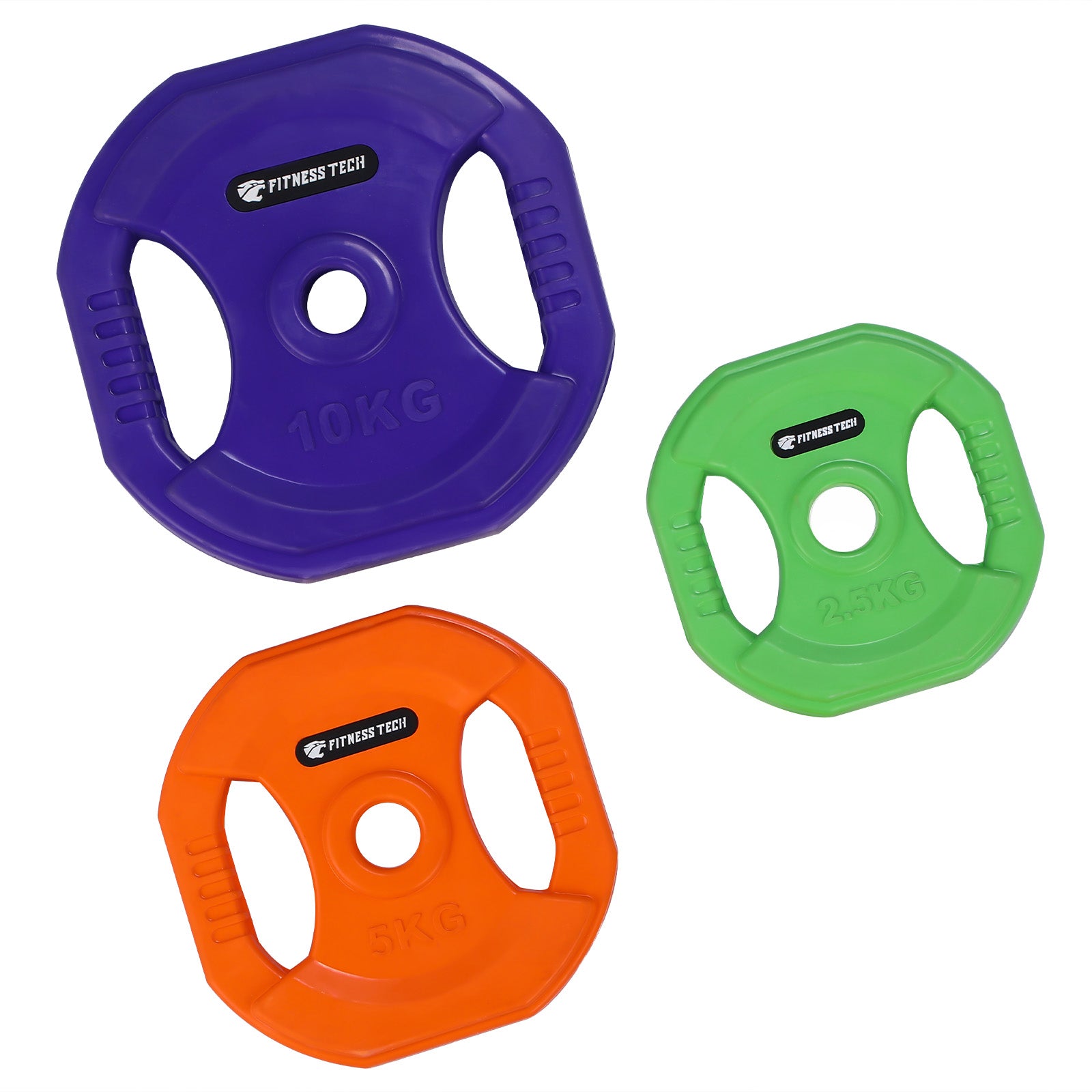 Set de barra Pump Profesional 40 kg con discos engomados Fitness Tech - Multicolor Multicolor-8
