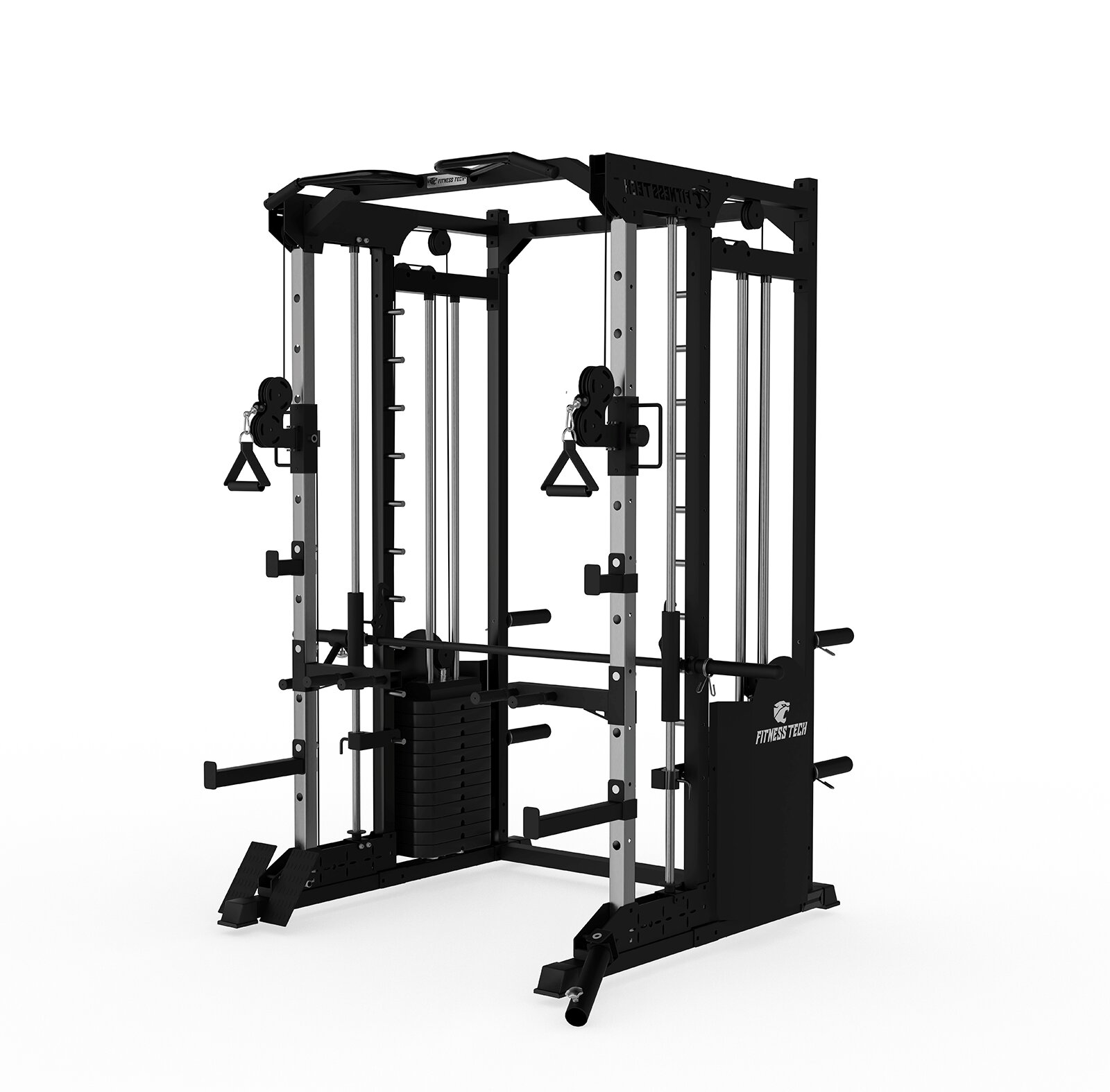 Multiestación Multipower Smith Machine S8000 Musculación Fitness Tech - Negro Negro-4