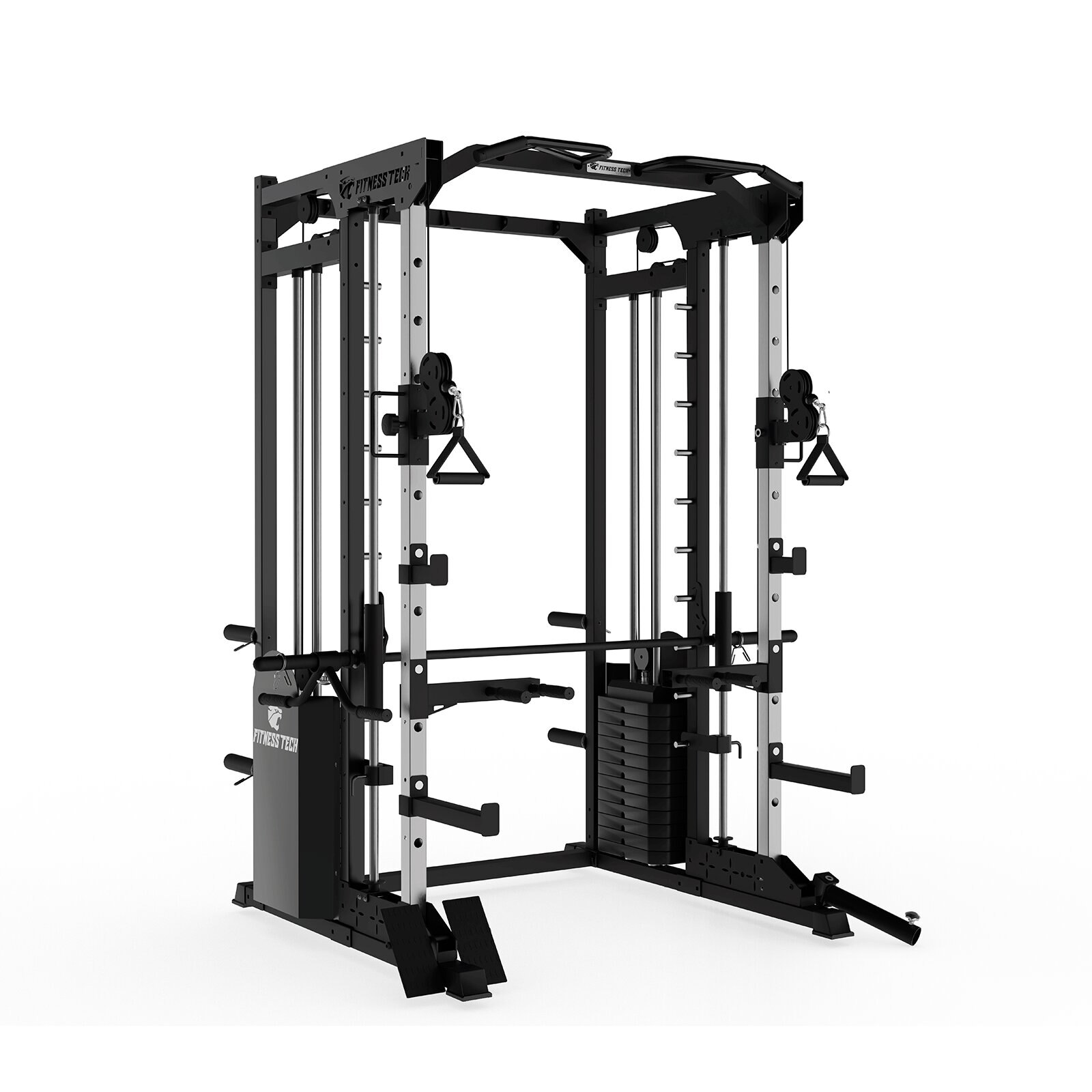 Multiestación Multipower Smith Machine S8000 Musculación Fitness Tech - Negro Negro-9