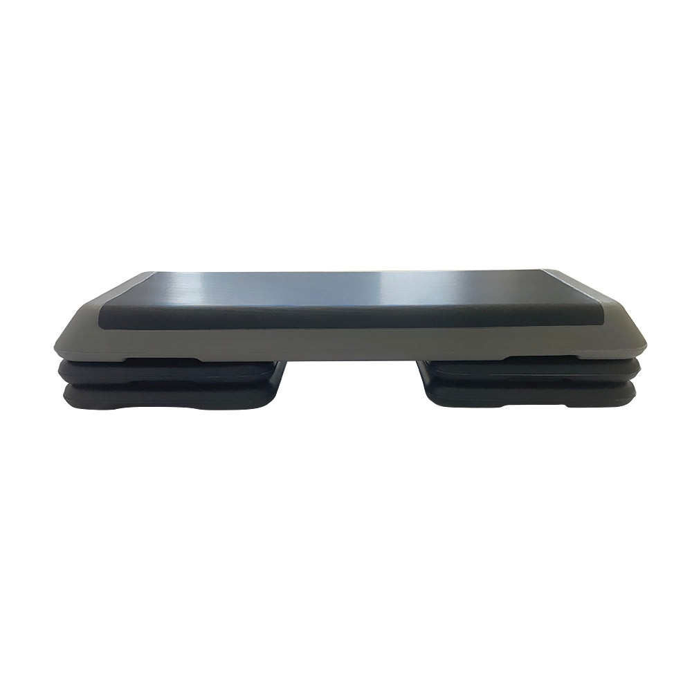 Step aeróbico profesional ajustable 4 Elevadores Fitness Tech - Gris Gris-5