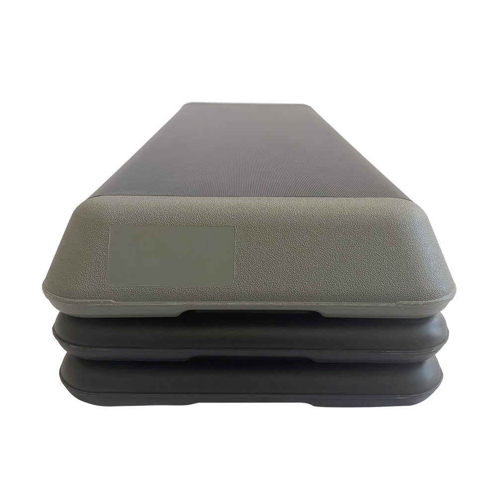 Step aeróbico profesional ajustable 4 Elevadores Fitness Tech - Gris Gris-6