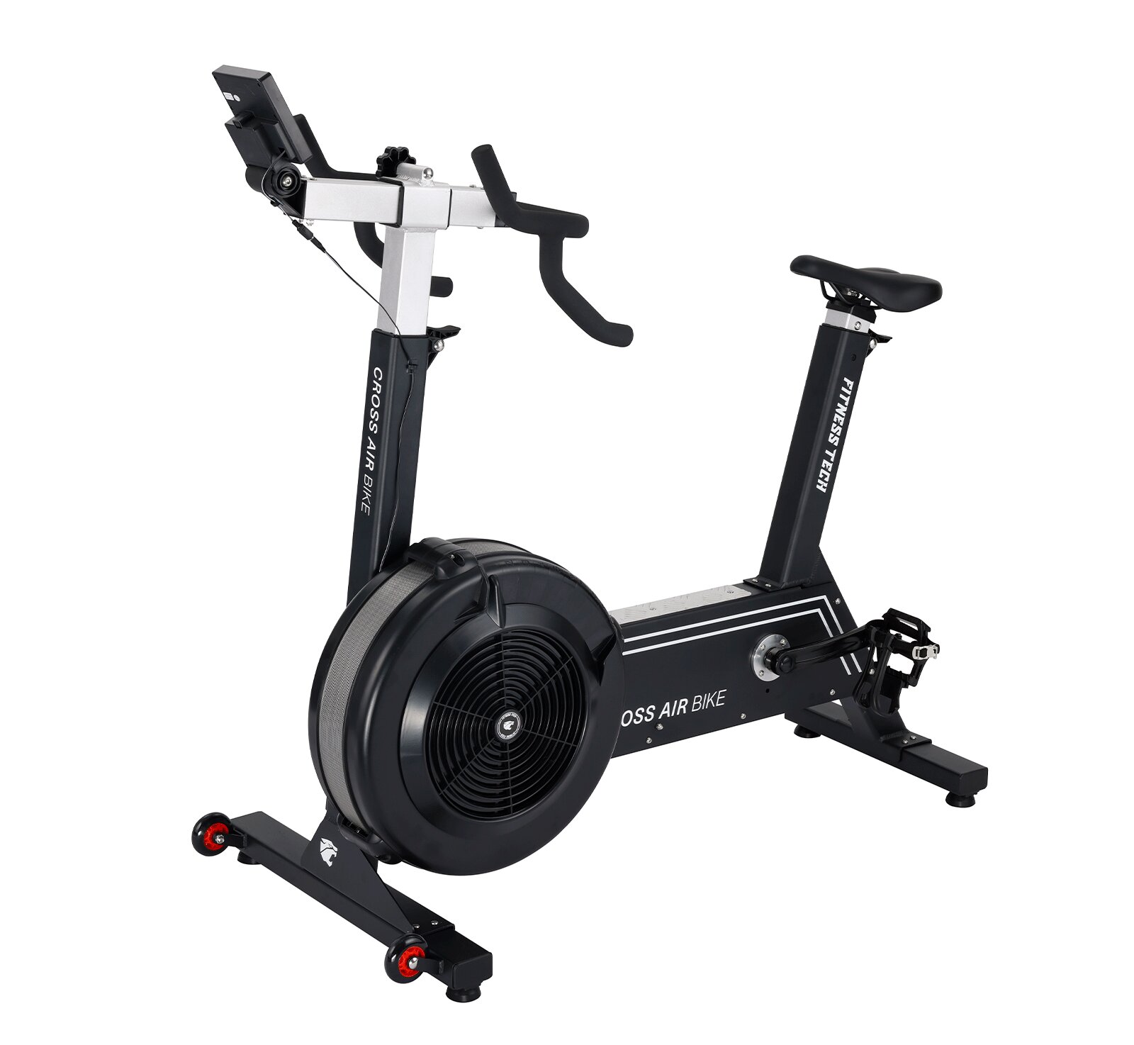 Imagen 0 de Bicicleta Cross Air Bike con Bluetooth y 10 Niveles de Resistencia Fitness Tech Negro