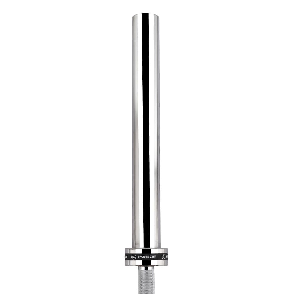 Barra olímpica 20 kg sin rodamientos Fitness Tech - Plata Plata-4