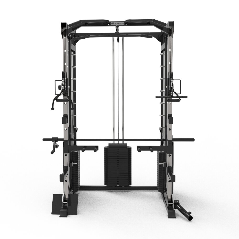 Multiestación Multipower Smith Machine S9000 Fitness Tech - Negro Negro-5