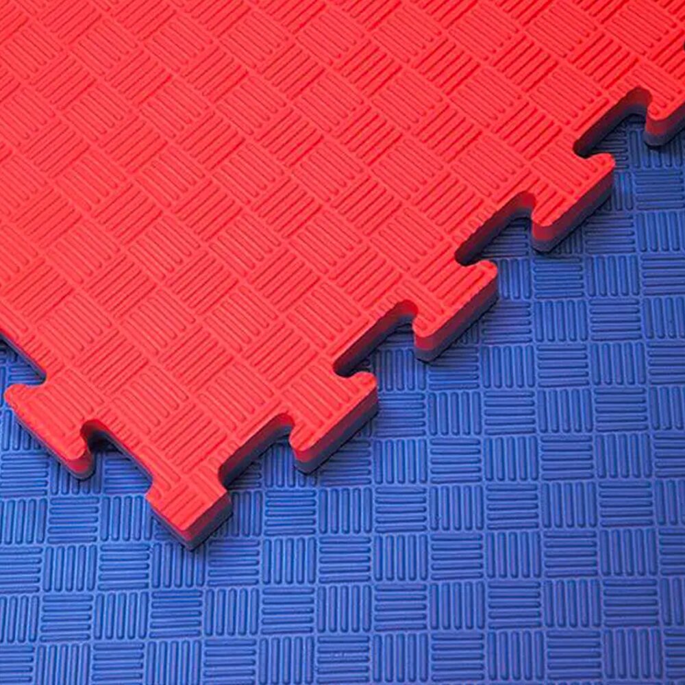 Imagen 3 de Set de 10 unidades Tatami Profesional Puzzle Fitness Tech - Azul / Rojo Azul / Rojo