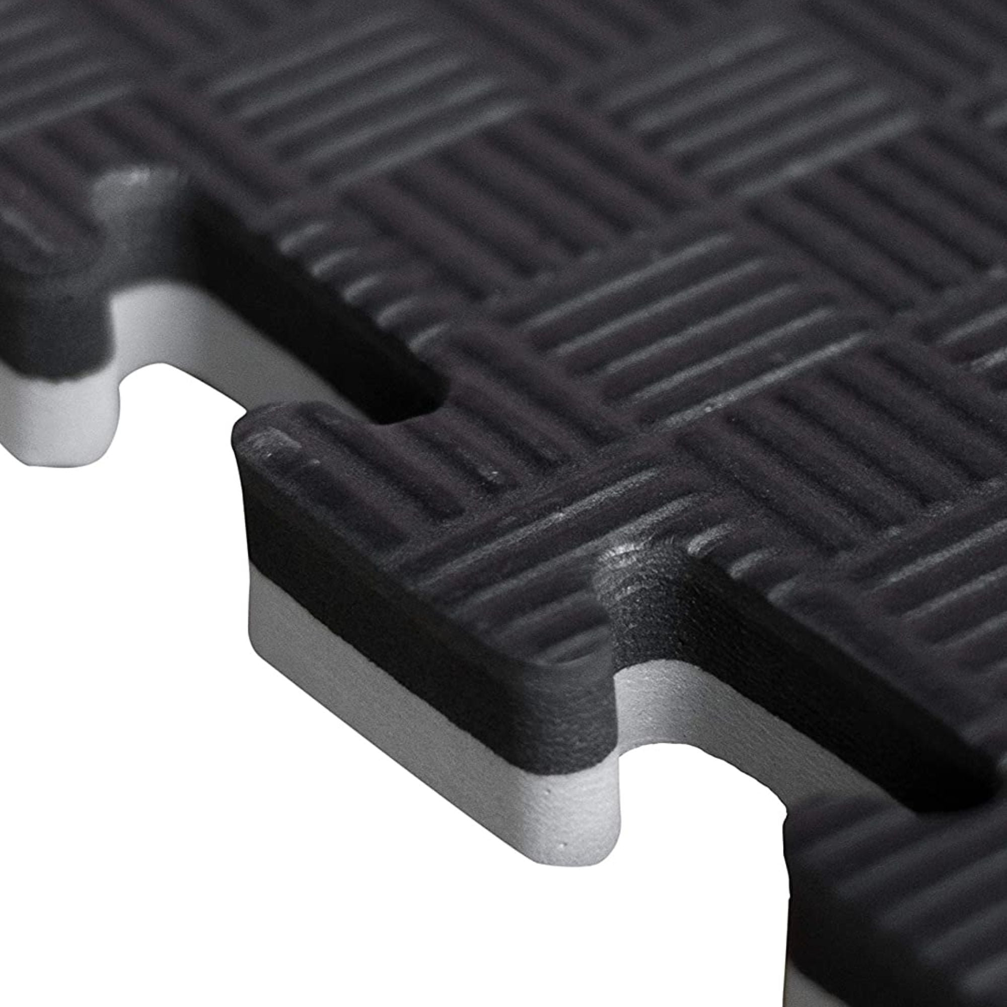 Imagen 5 de Set de 10 unidades Tatami Profesional Puzzle Fitness Tech - Negro / Gris Negro / Gris