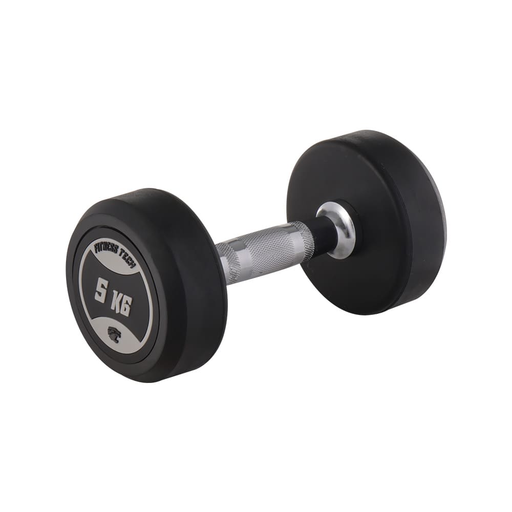 Imagen 4 de Set Mancuernero + Mancuernas Redondas 2,5 kg a 20 kg Fitness Tech - Negro Negro