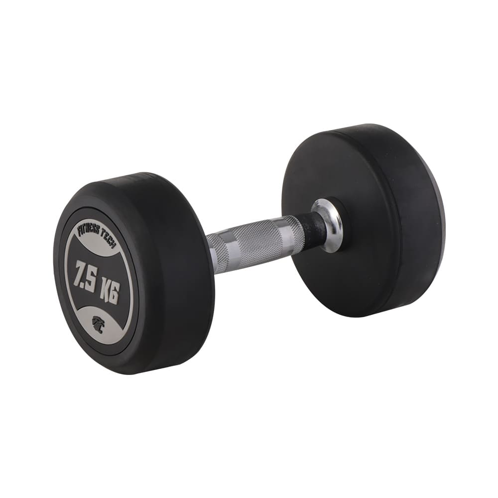 Imagen 5 de Set Mancuernero + Mancuernas Redondas 2,5 kg a 20 kg Fitness Tech - Negro Negro