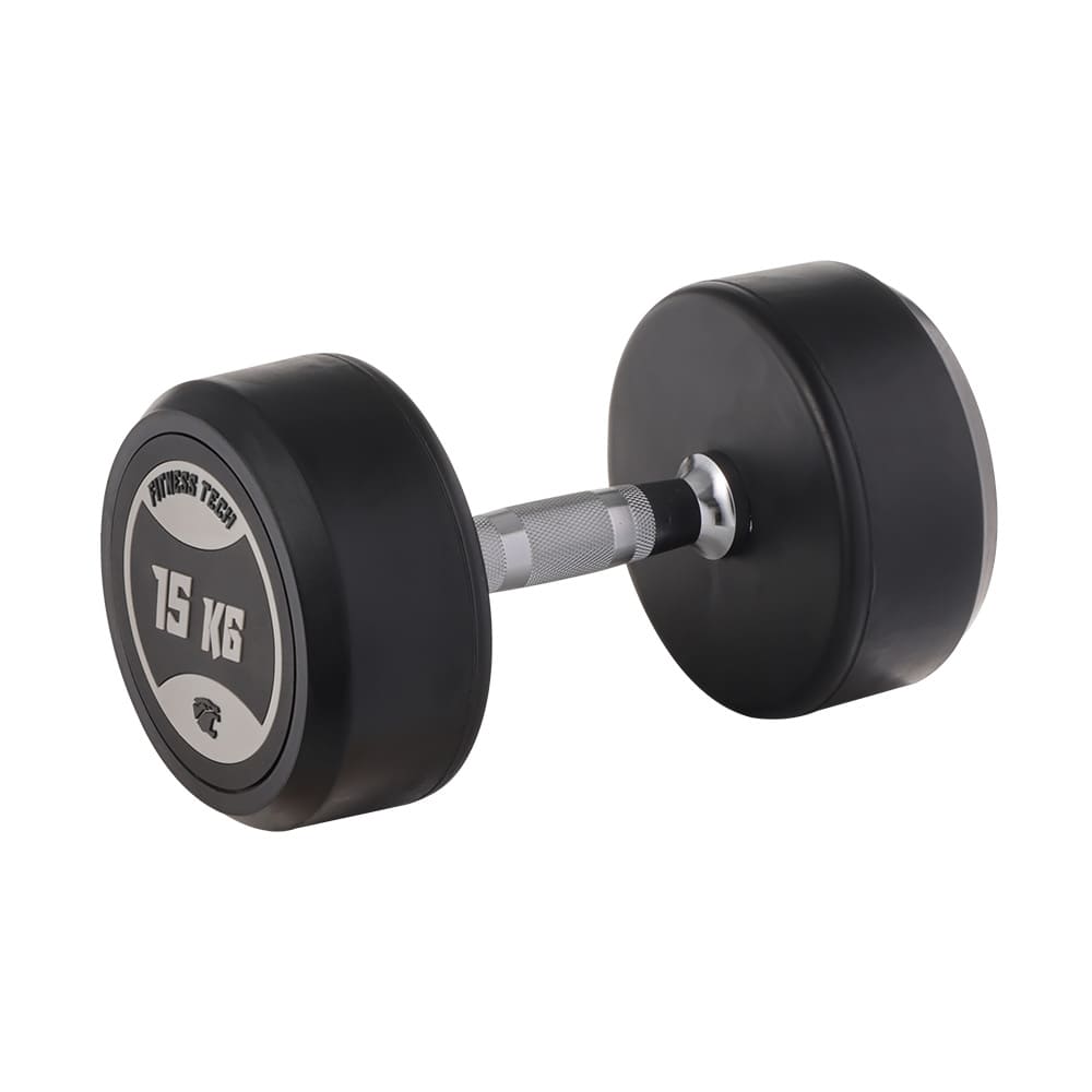 Imagen 8 de Set Mancuernero + Mancuernas Redondas 2,5 kg a 20 kg Fitness Tech - Negro Negro