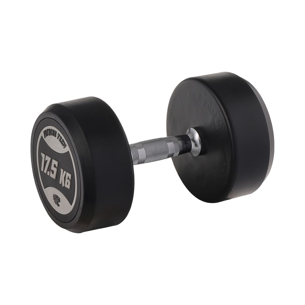 Imagen 9 de Set Mancuernero + Mancuernas Redondas 2,5 kg a 20 kg Fitness Tech - Negro Negro