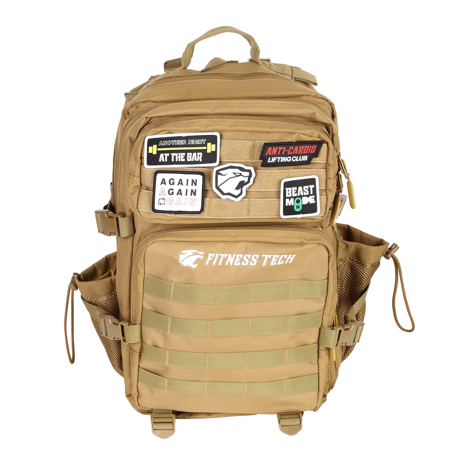 Imagen 0 de Mochila táctica 45L con sistema molle impermeable Fitness Tech Marrón