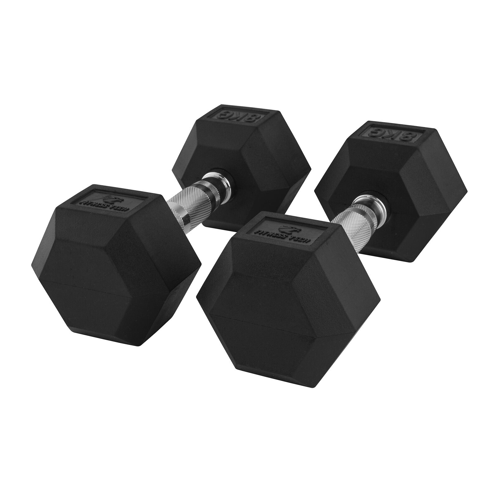 Imagen 3 de Set de 2 mancuernas hexagonales Fitness Tech - Negro Negro