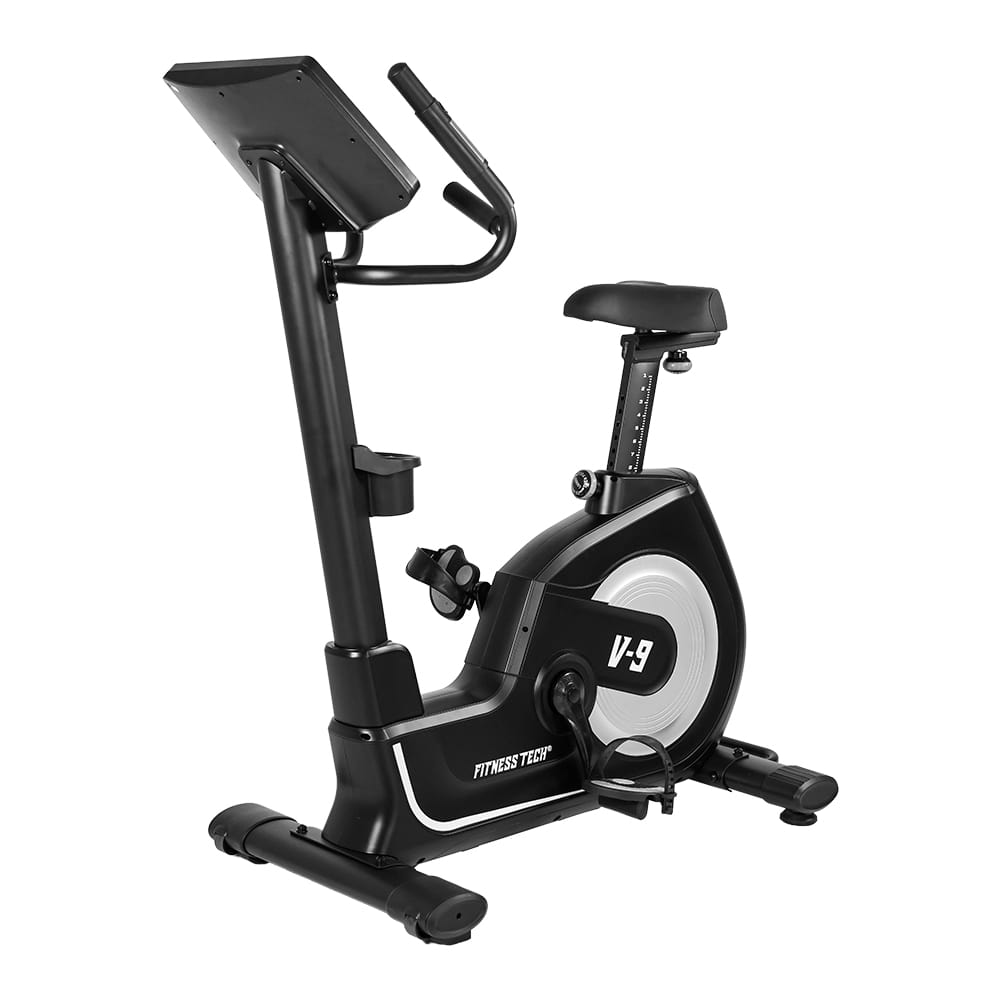 Bicicleta Estática V-9 Pro Series Pantalla Táctil HD 15,6" Fitness Tech - Negro Negro-5