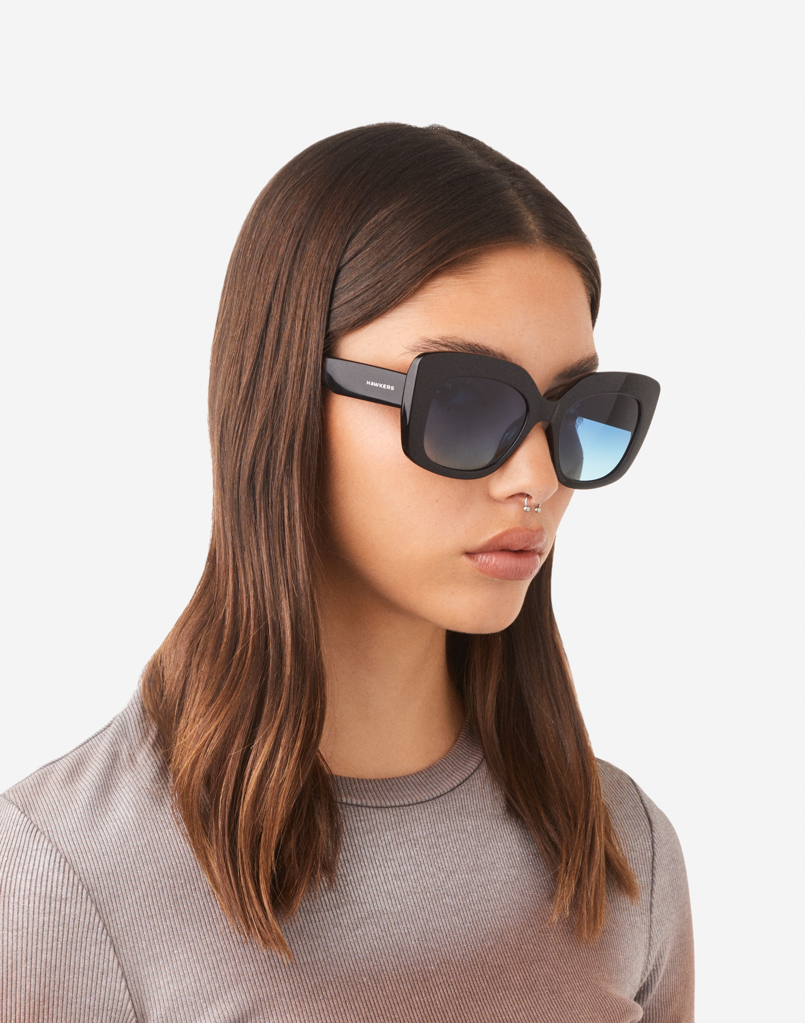 Gafas de sol de mujer Hawkers TANGO con montura negro - Negro / Azul Negro / Azul-6