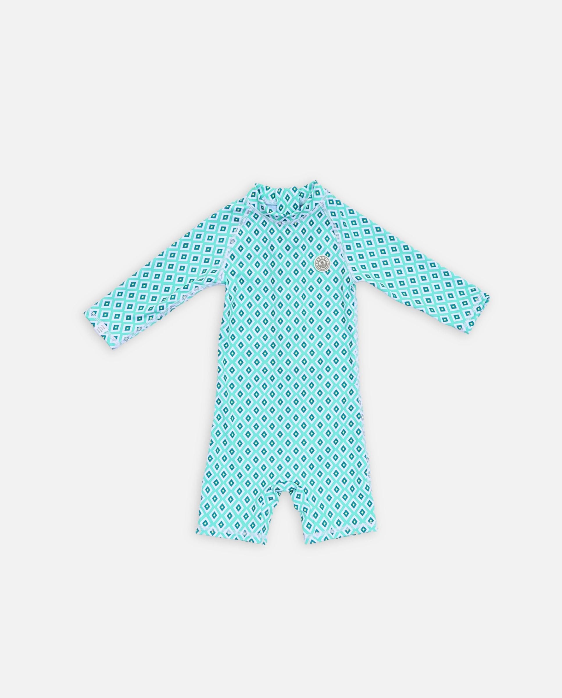 Imagen 0 de Bañador de bebé estampado con Protección solar UPF50+ Turquesa