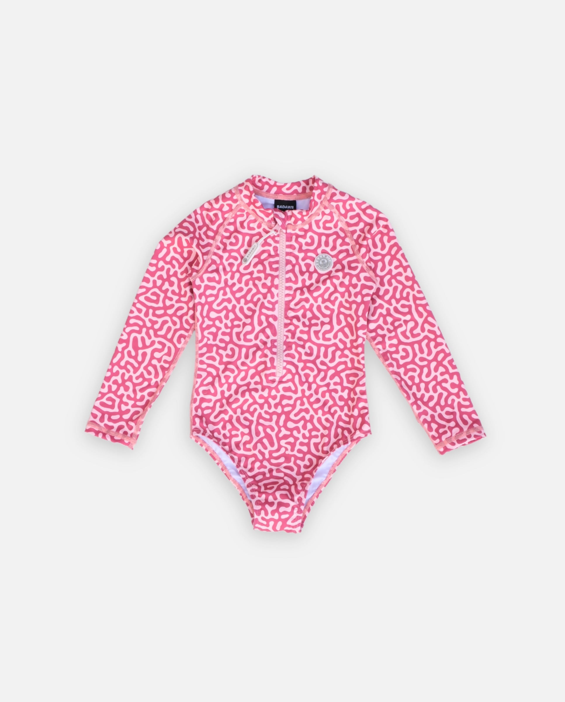 Imagen 0 de Bañador de niña estampado con Protección solar UPF40+ Rosa