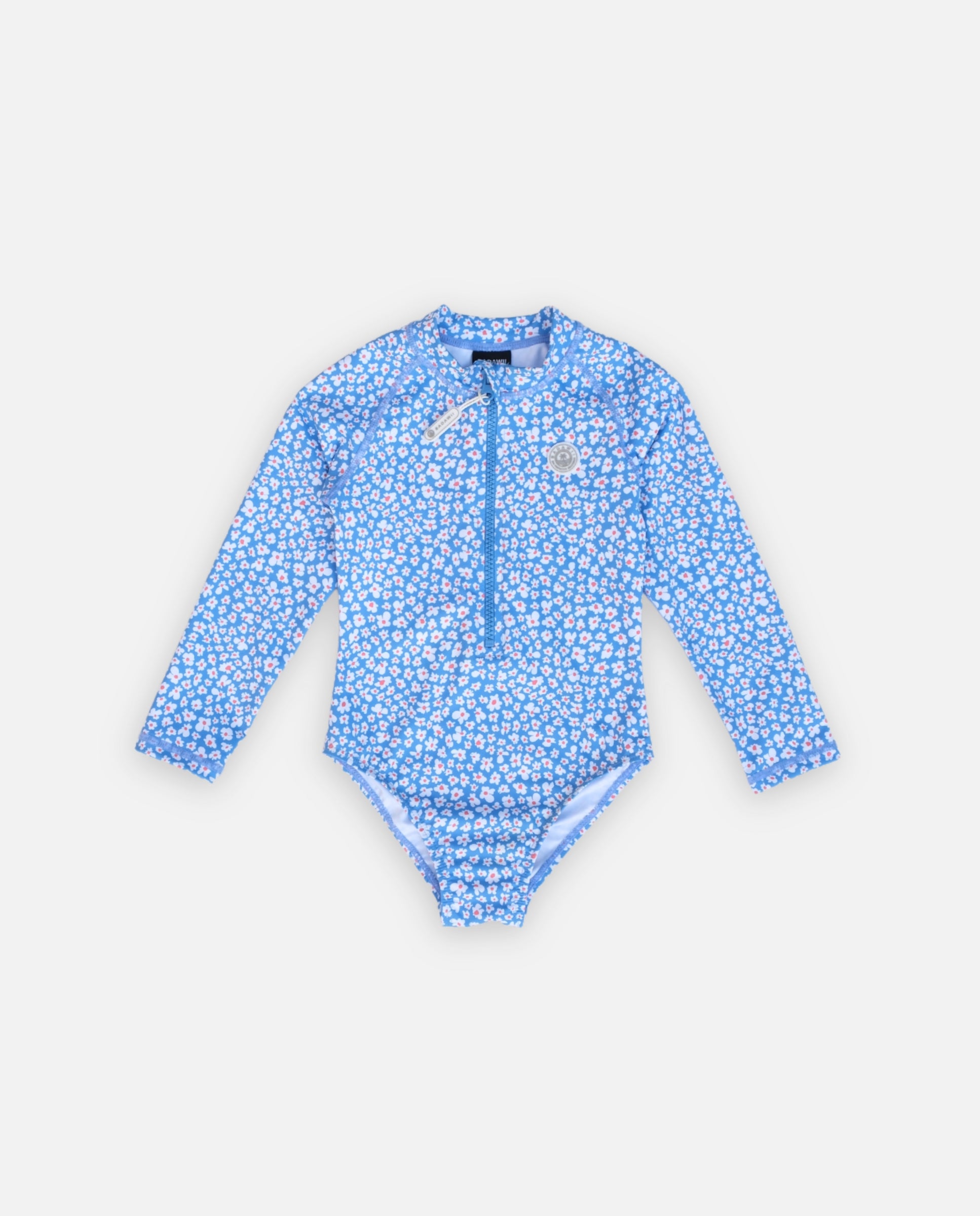Bañador de niña estampado con Protección solar UPF40+ - Badawii - Azul claro Azul claro-1