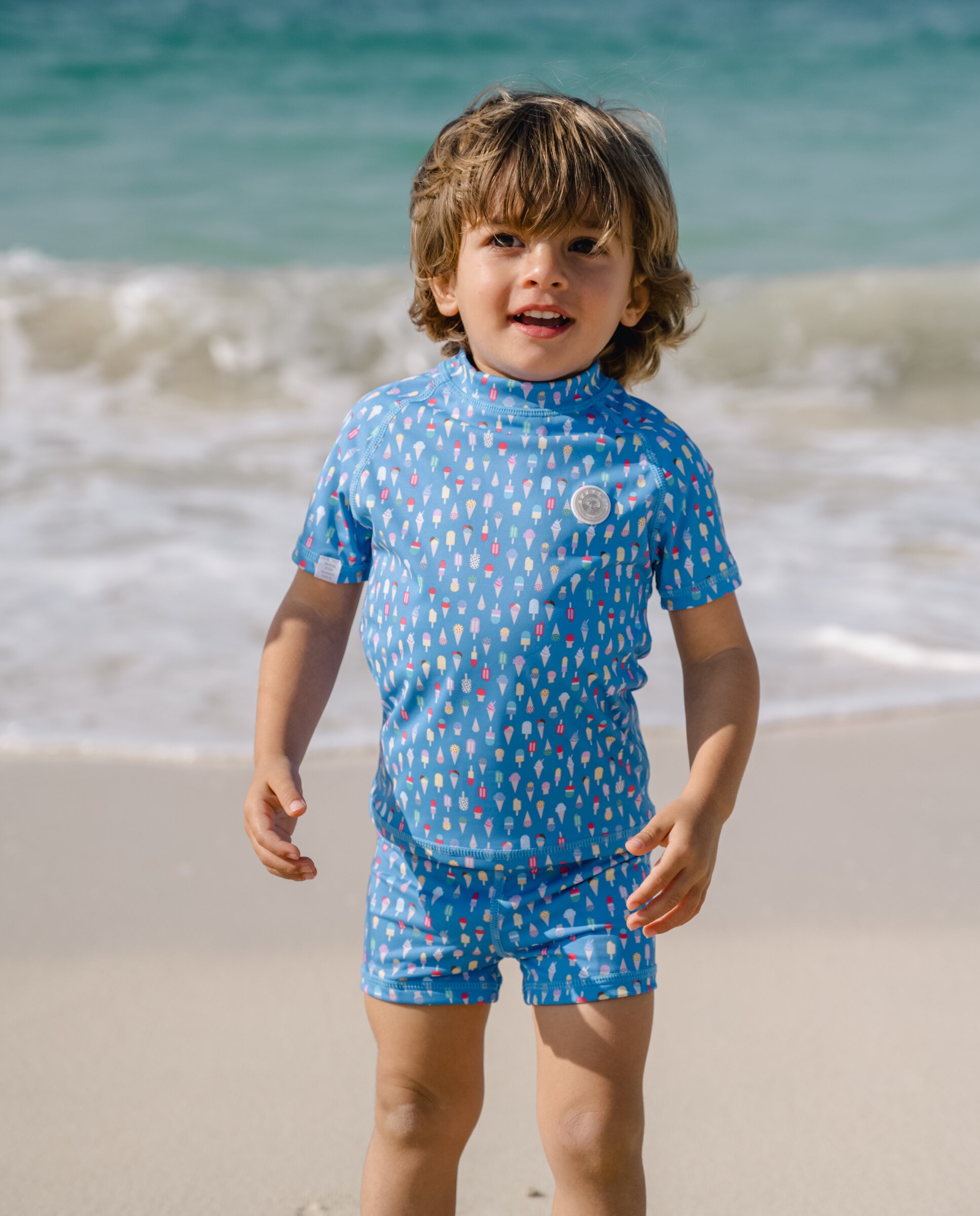 Bañador Niño 2 piezas Protección Solar Estampado Helados - Badawii - Azul Azul-3