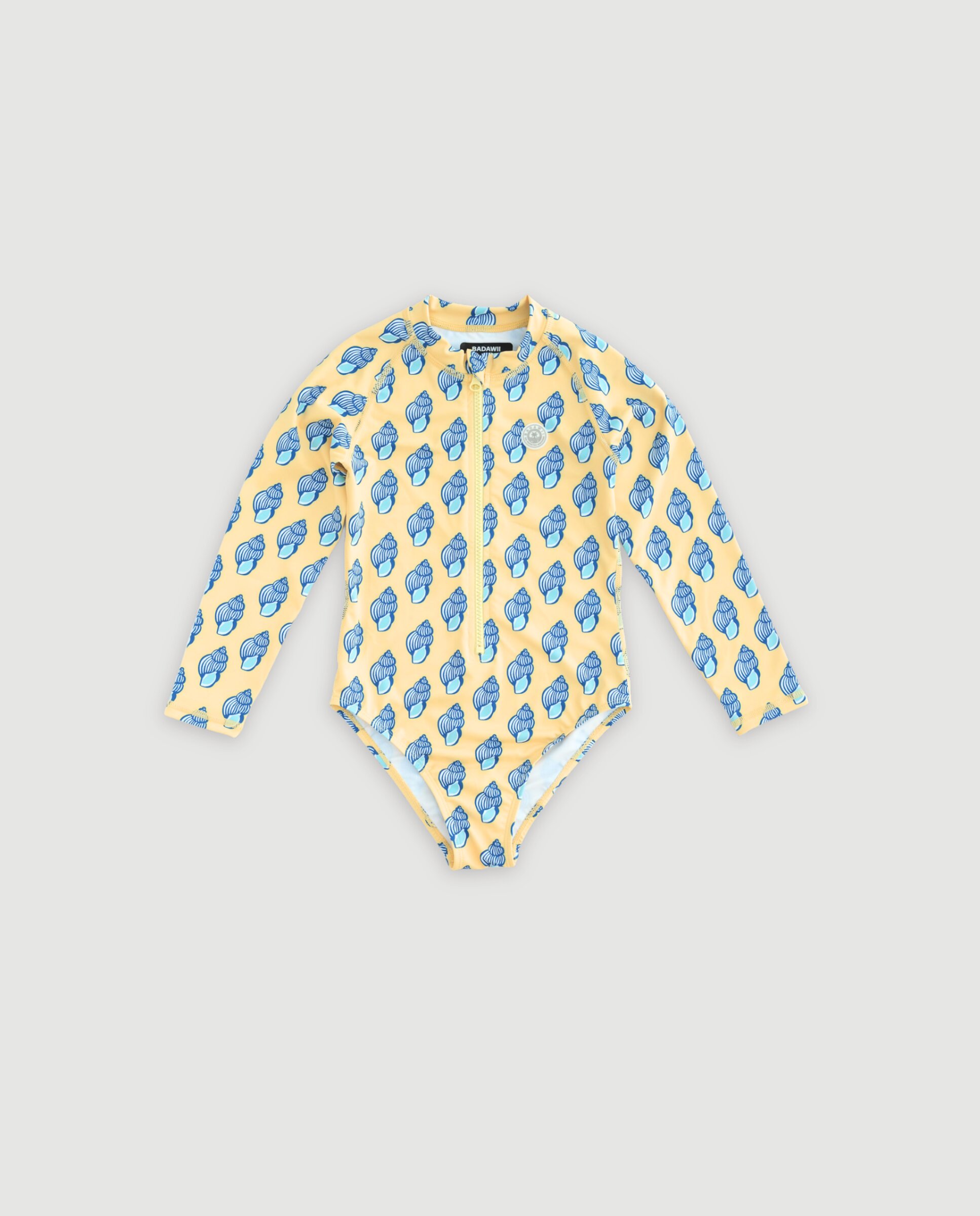 Imagen 0 de Bañador niña protección solar estampado conchas Amarillo