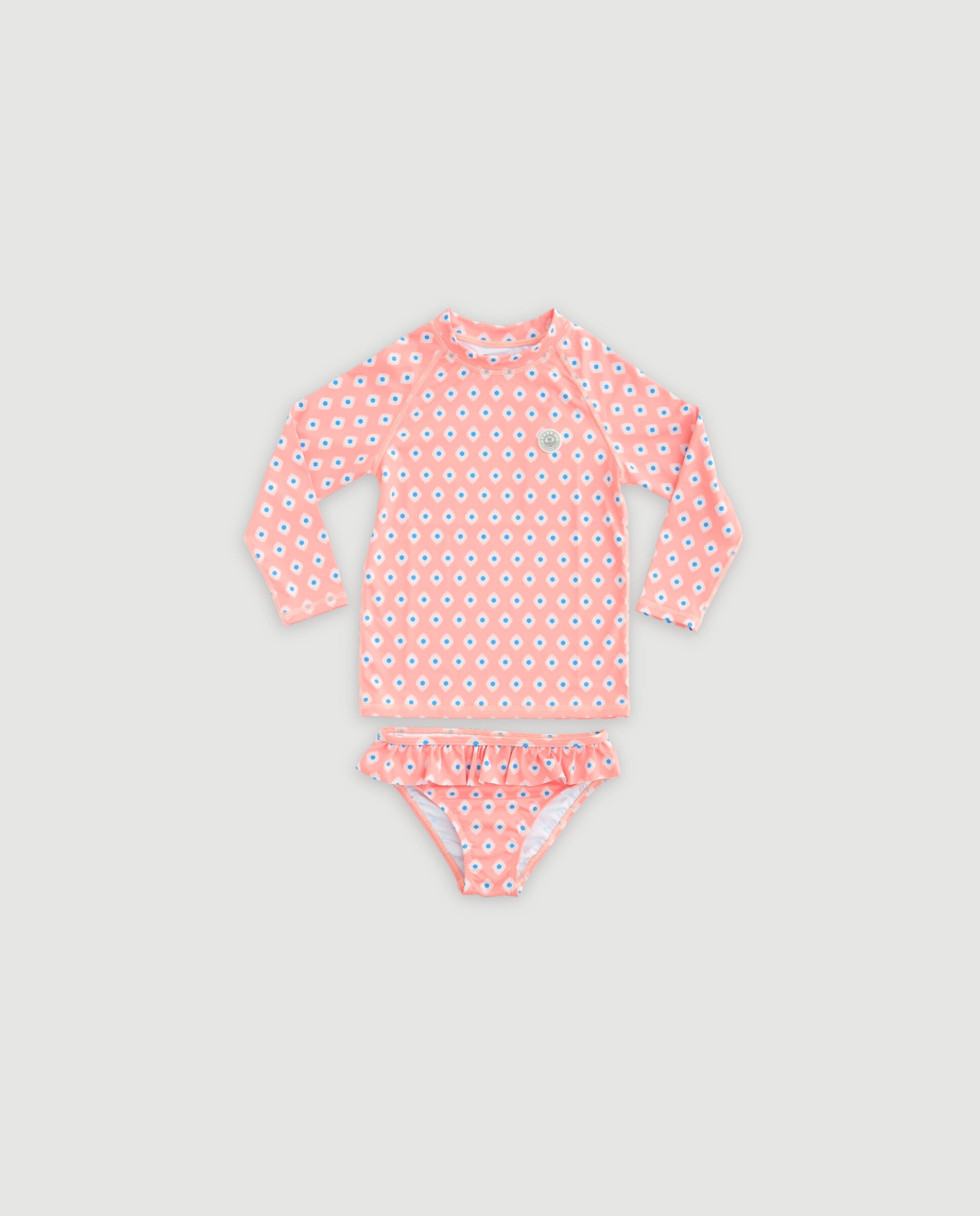 Imagen 0 de Bañador Niña 2 piezas Protección Solar Estampado Geometrico Rosa