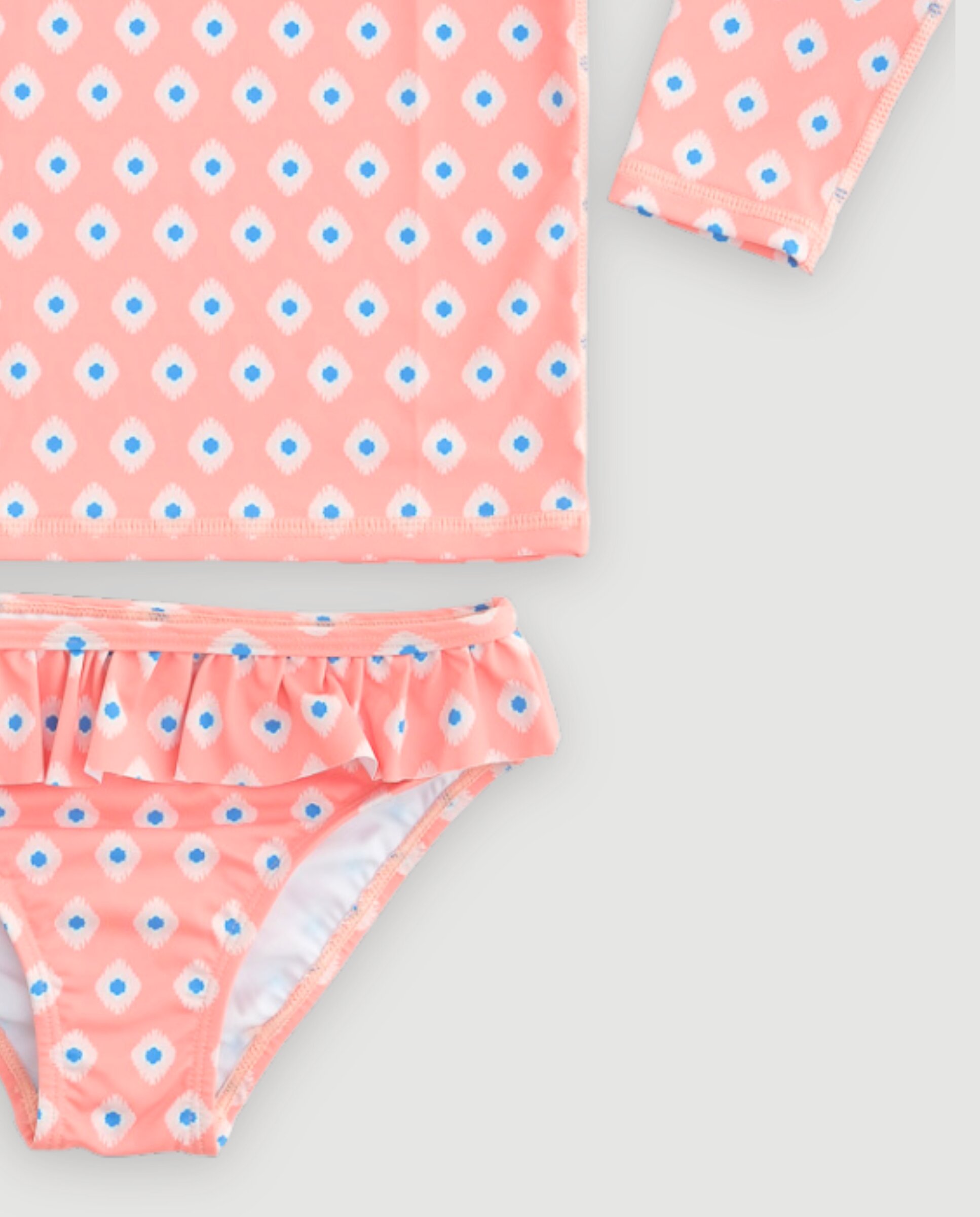 Bañador Niña 2 piezas Protección Solar Estampado Geometrico - Badawii - Rosa Rosa-5