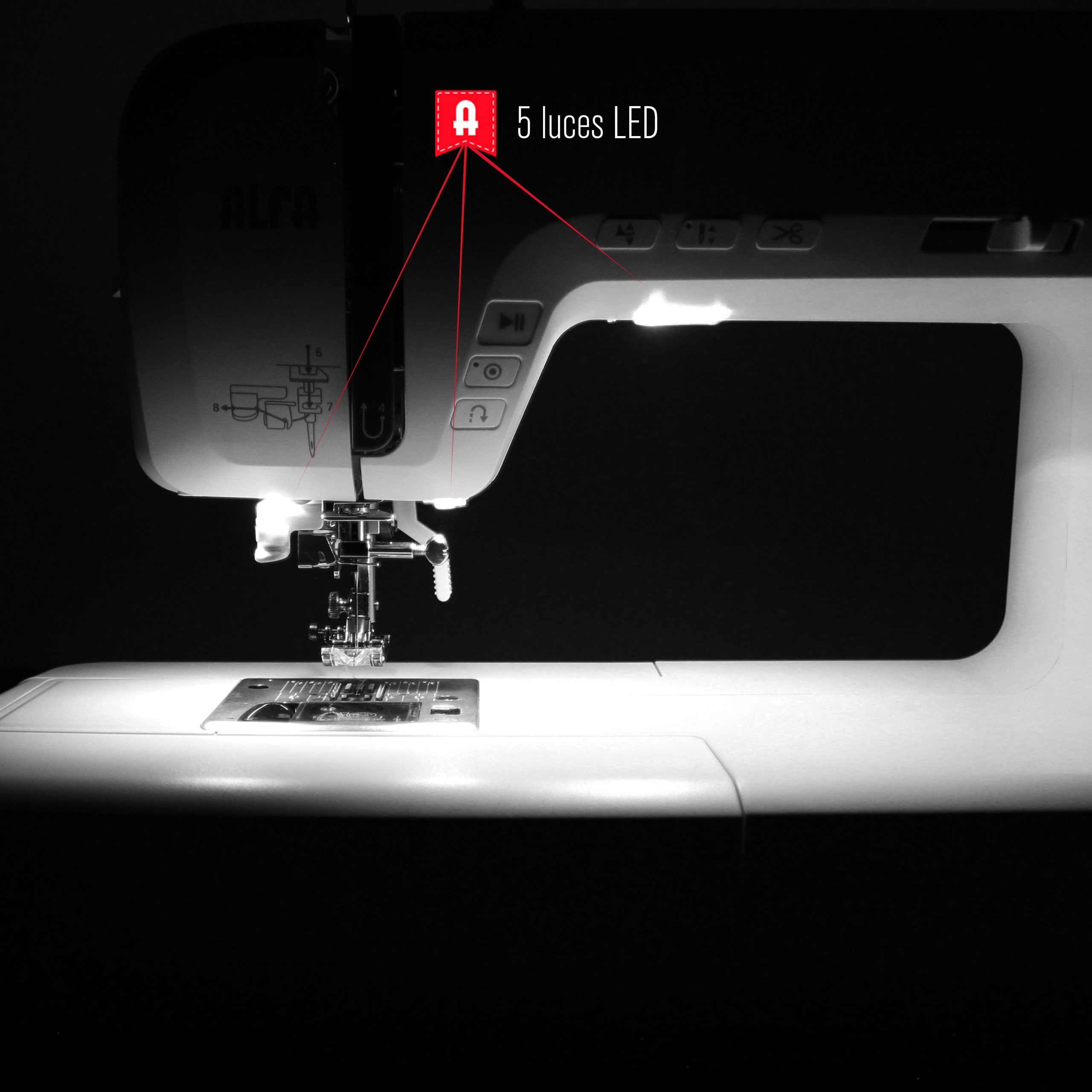 Máquina de coser Alf COMBO 764 puntadas - Blanco Blanco-6