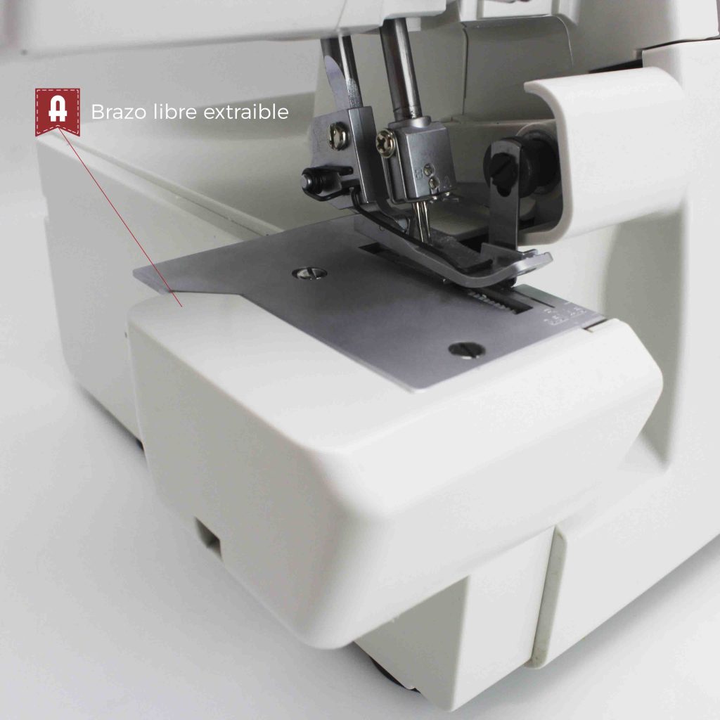 Máquina remalladora doméstica Alfa 8712 2/3/4hilos con Motor Servo - Blanco Blanco-5