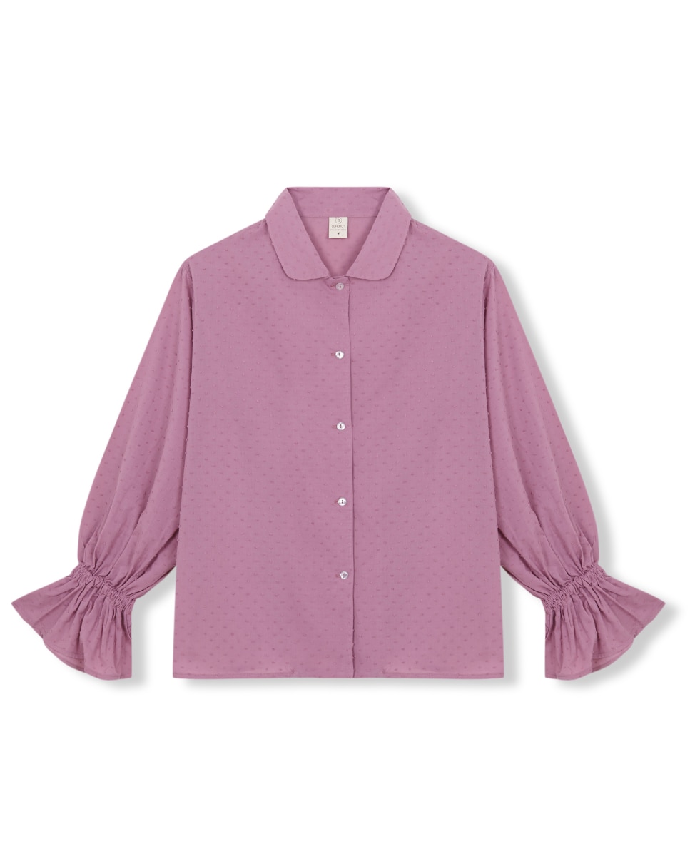 Camiseta de pijama de mujer con volante en los puños - Bohodot - Rosa Rosa-4