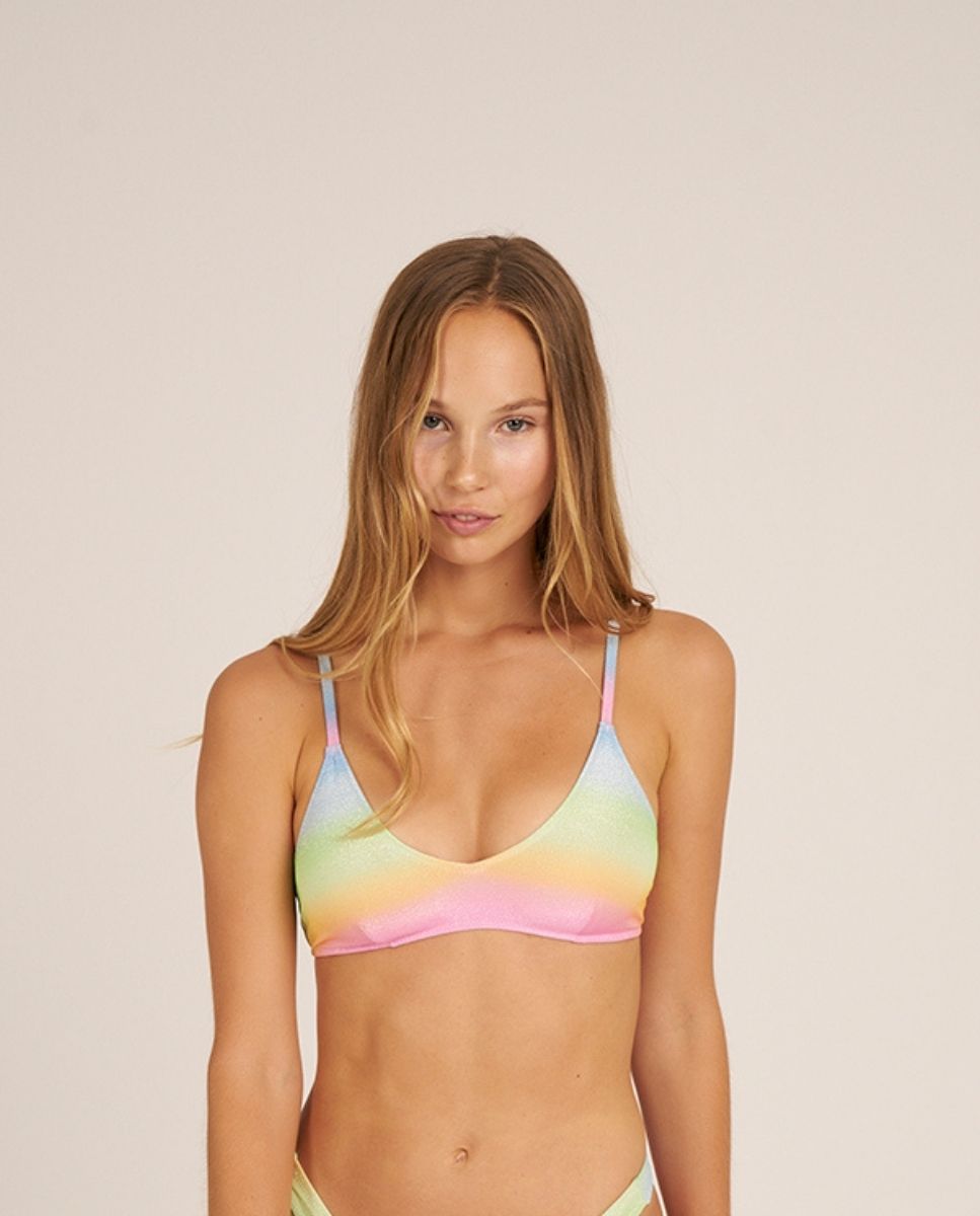 Top de bikini cerrado en tejido de lurex - Bohodot - Multicolor Multicolor-3