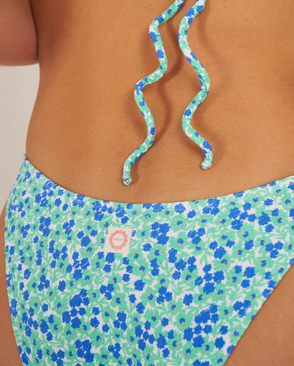 Braga de bikini en forma de uve con estampado de flores - Bohodot - Verde Verde-4