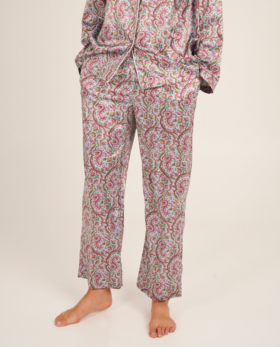 Pantalón de pijama de mujer estampado con tejido de poliester - Bohodot - Multicolor Multicolor-1
