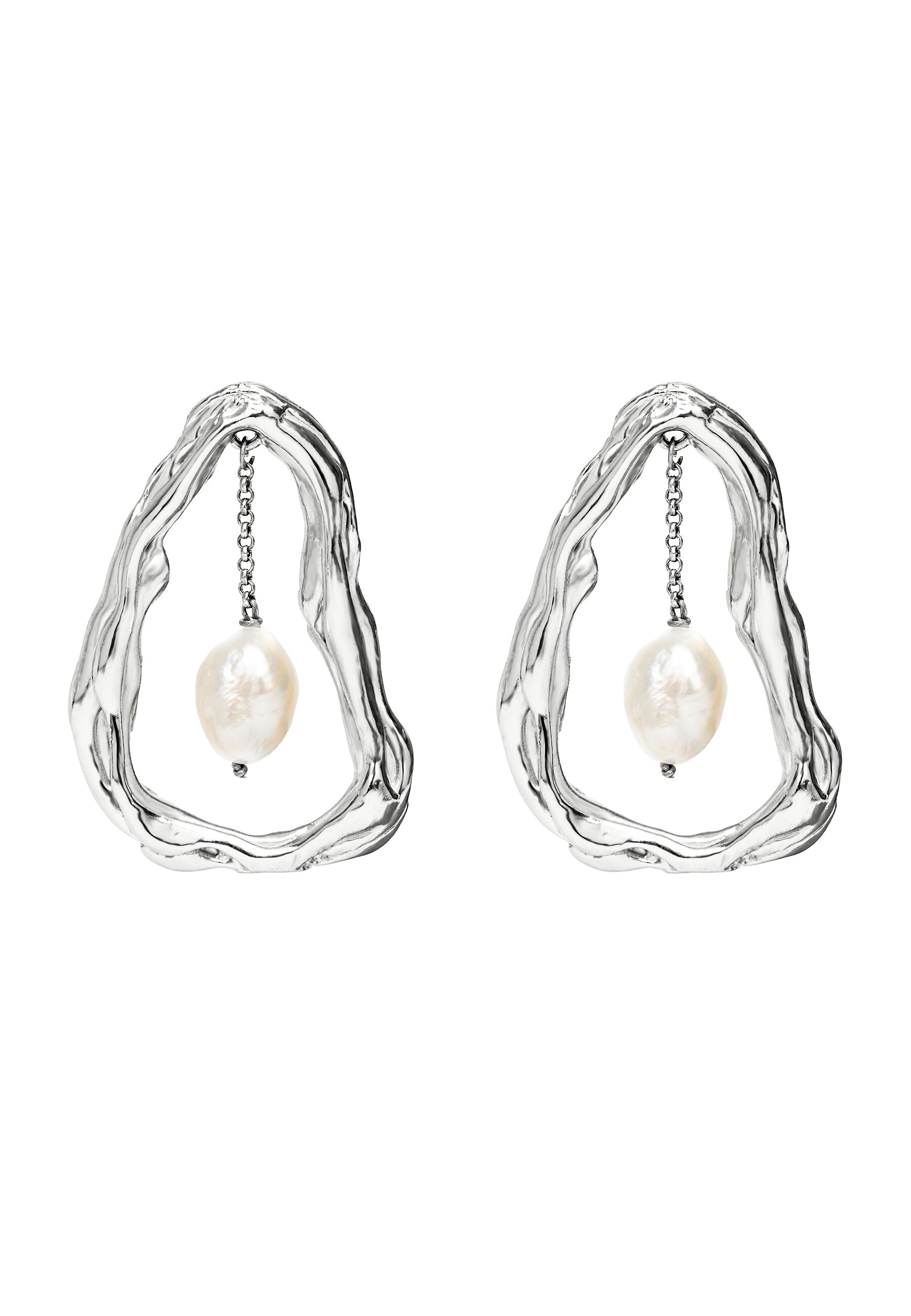 Imagen 0 de Pendientes de plata con perlas forma de gota Plata