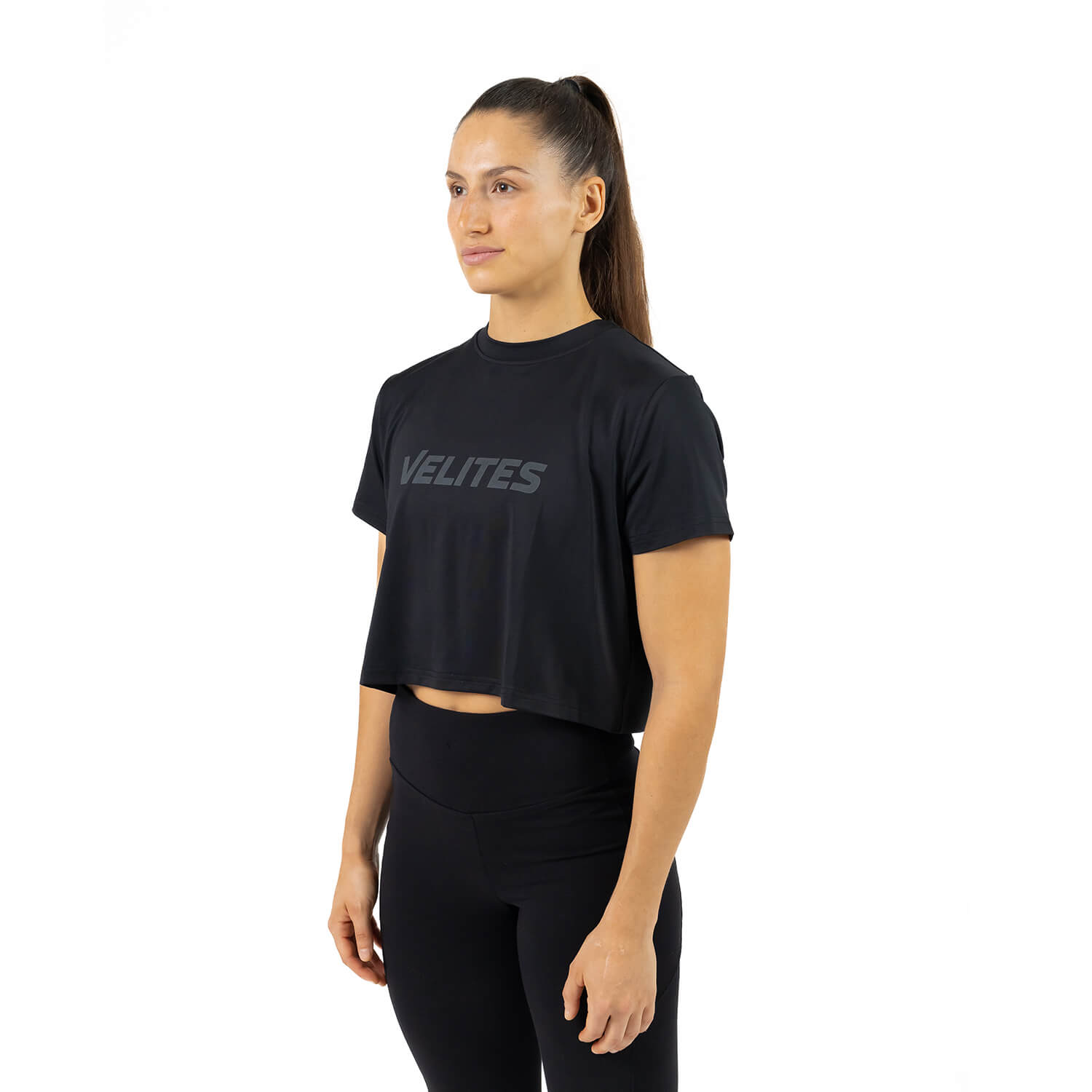 Velites Camiseta Crop Perfect Fit Cross Training mujer Rosa chicle